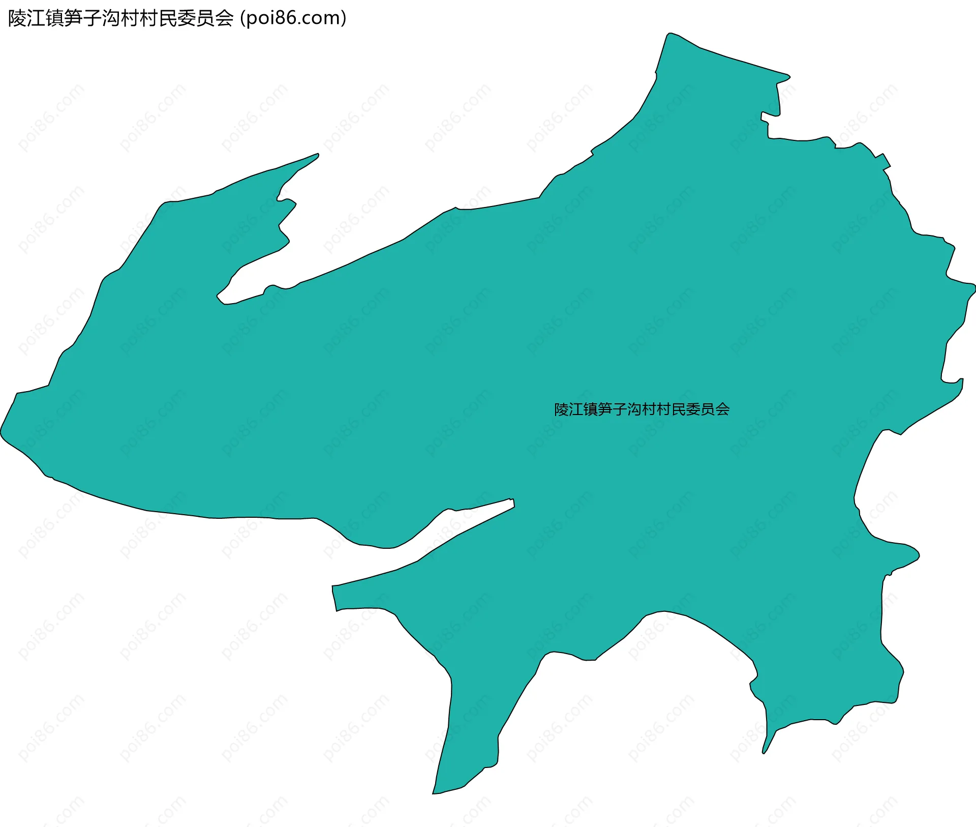 陵江镇笋子沟村村民委员会边界地图