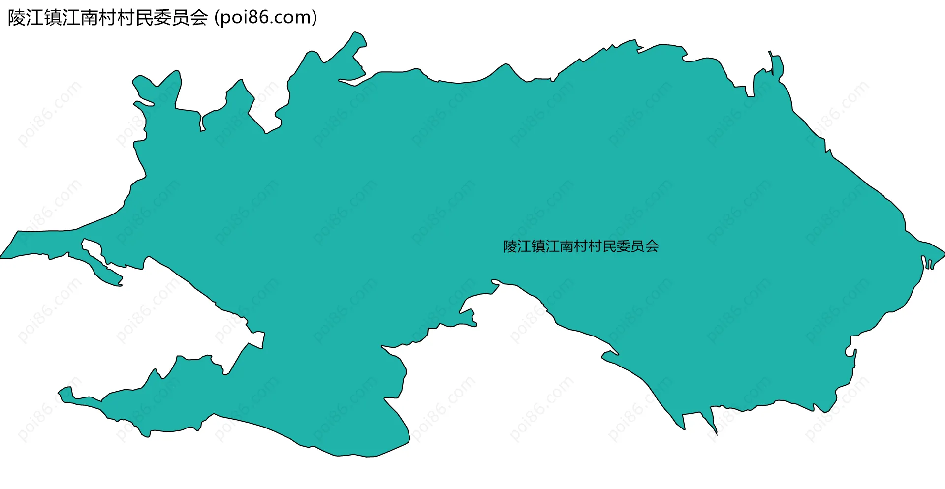 陵江镇江南村村民委员会边界地图