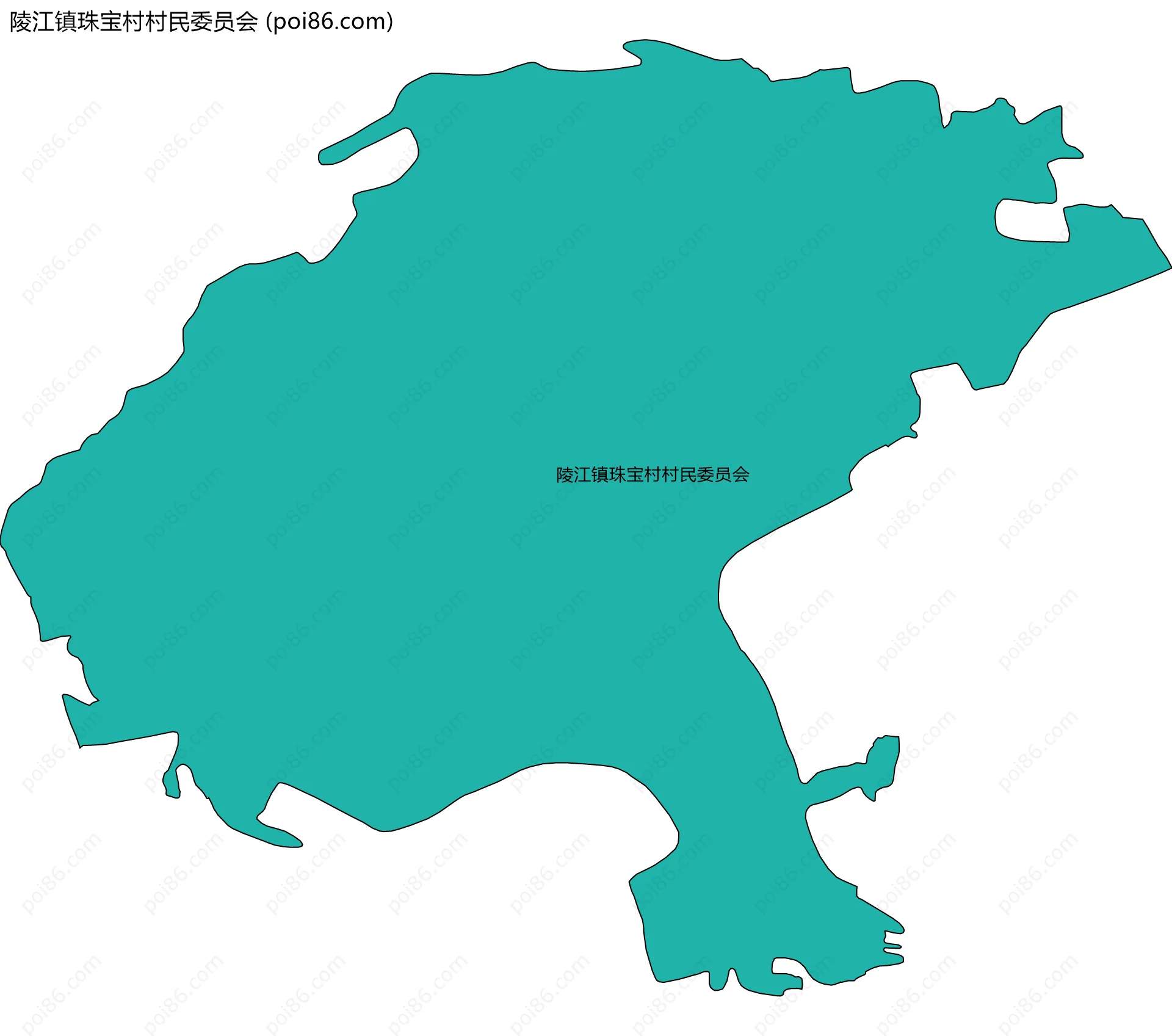 陵江镇珠宝村村民委员会边界地图