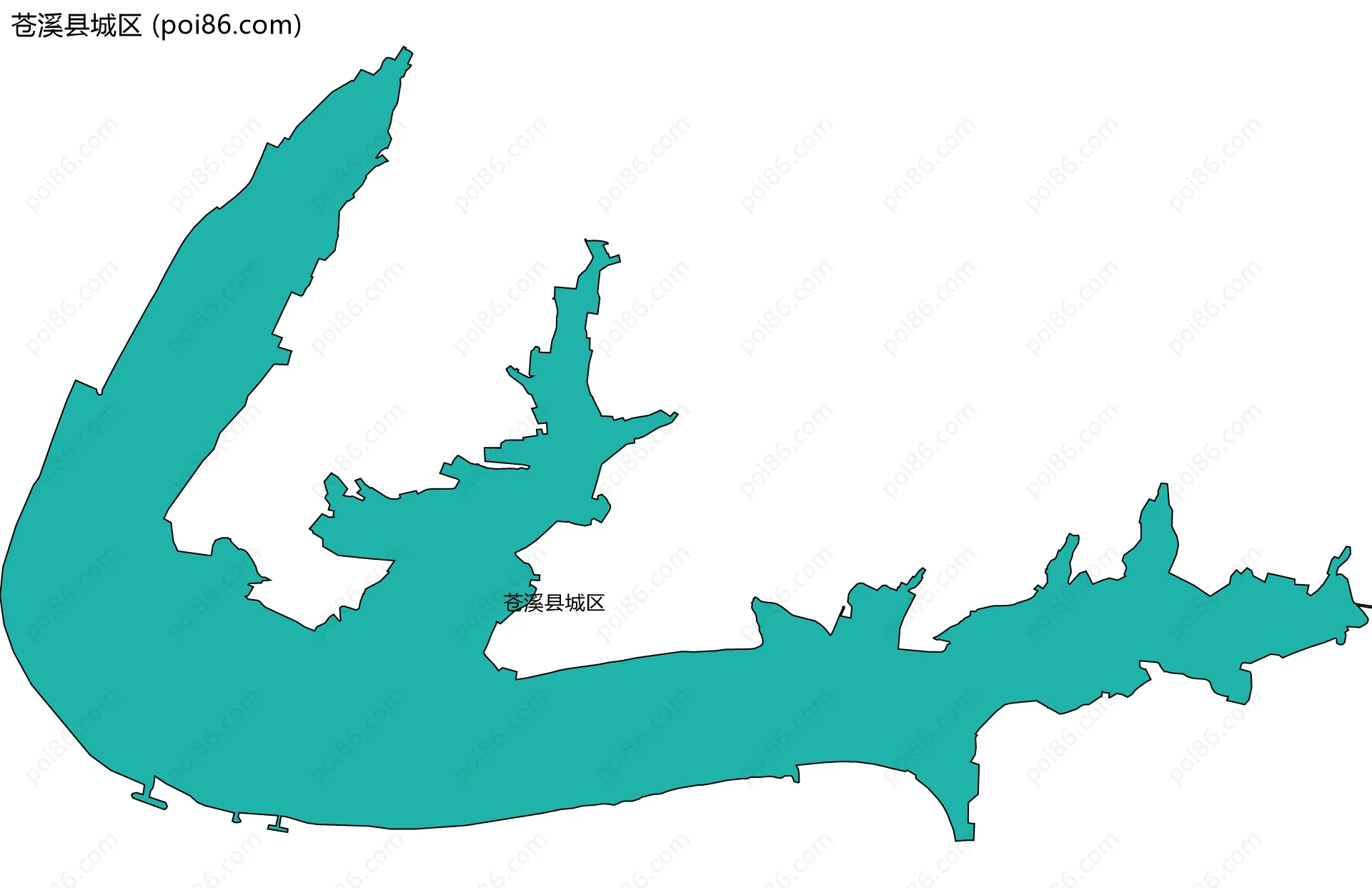 苍溪县城区边界地图