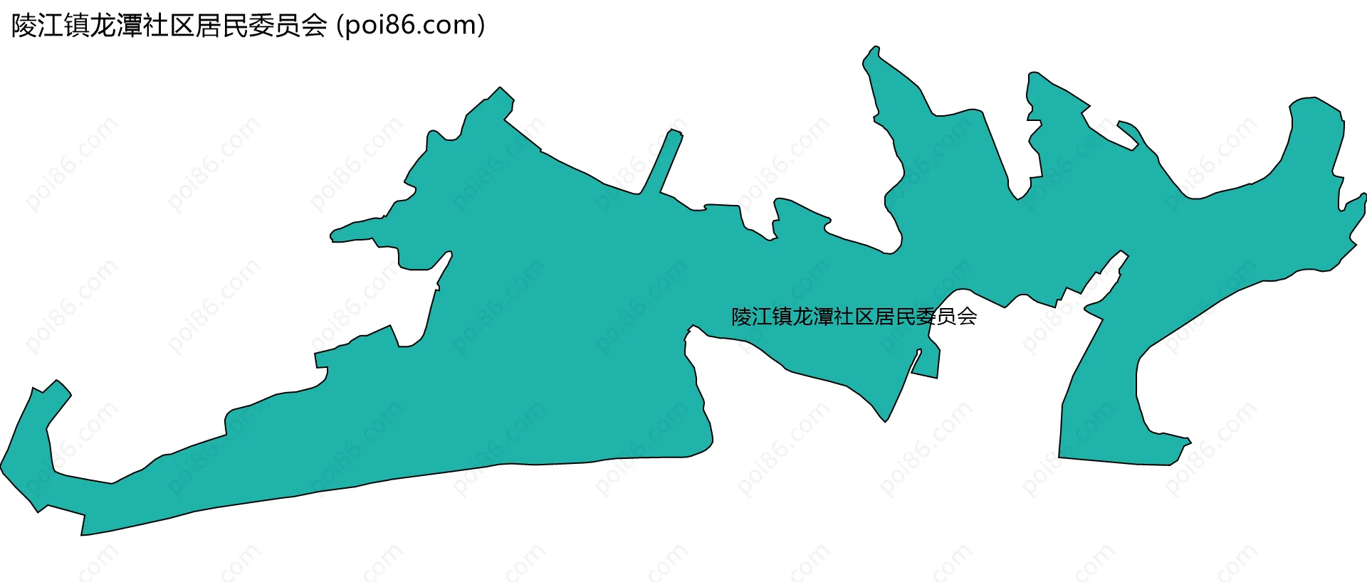 陵江镇龙潭社区居民委员会边界地图