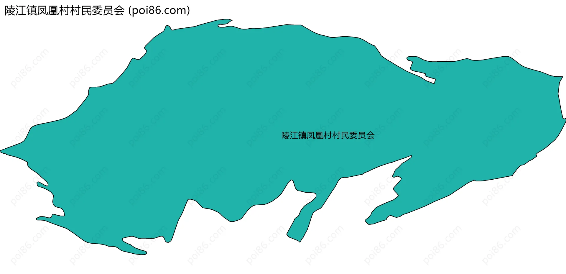 陵江镇凤凰村村民委员会边界地图