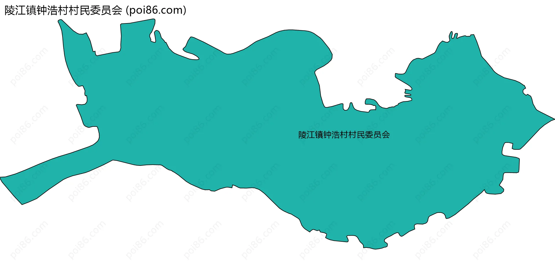 陵江镇钟浩村村民委员会边界地图