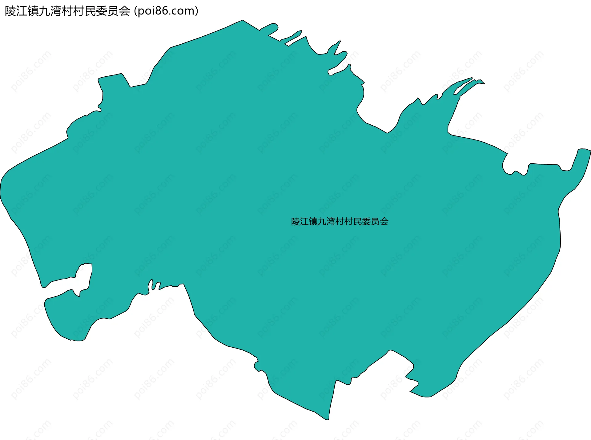陵江镇九湾村村民委员会边界地图