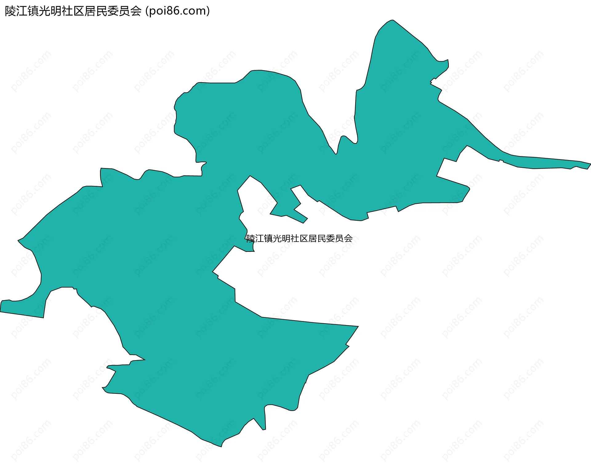 陵江镇光明社区居民委员会边界地图