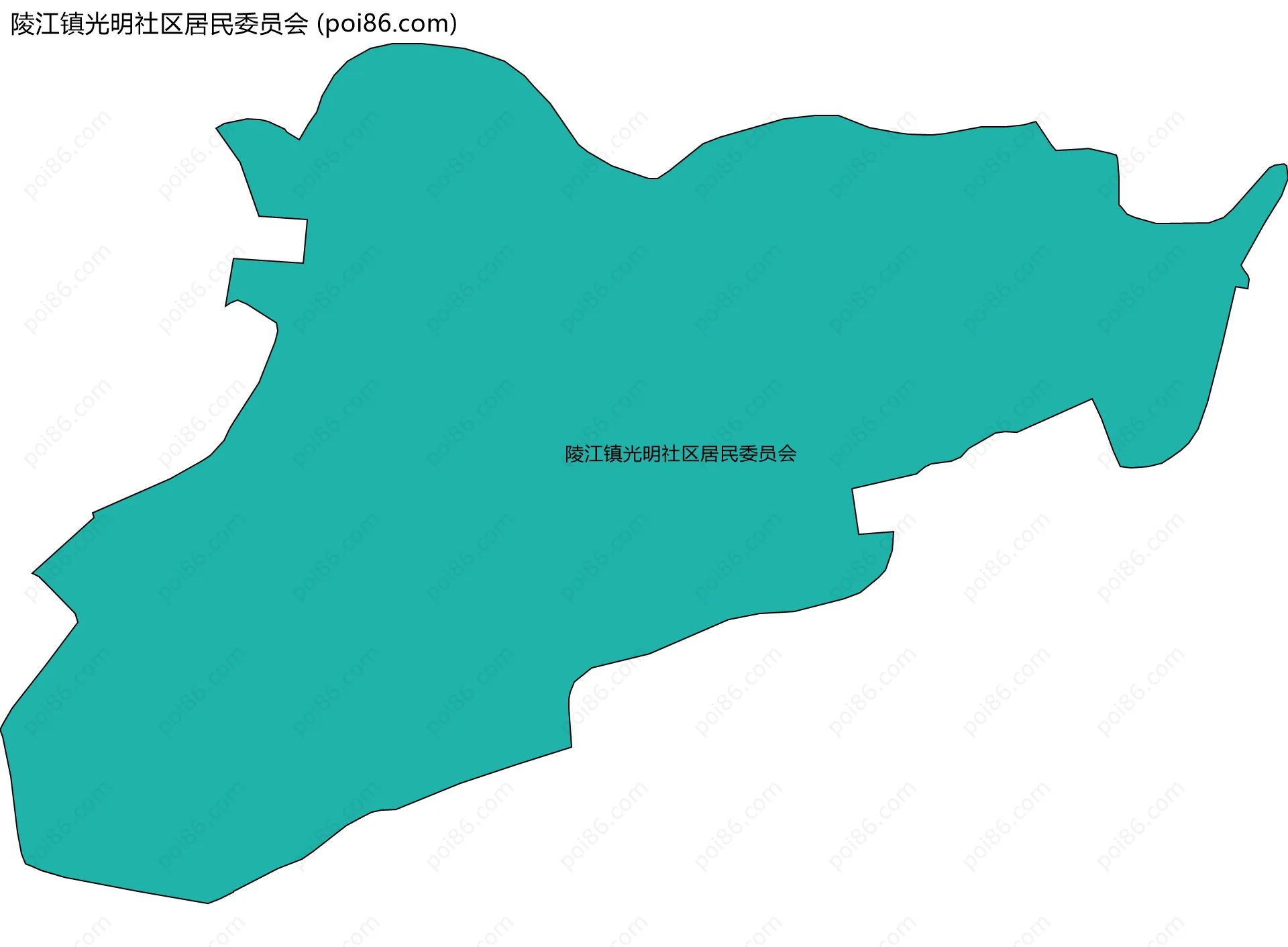 陵江镇光明社区居民委员会边界地图