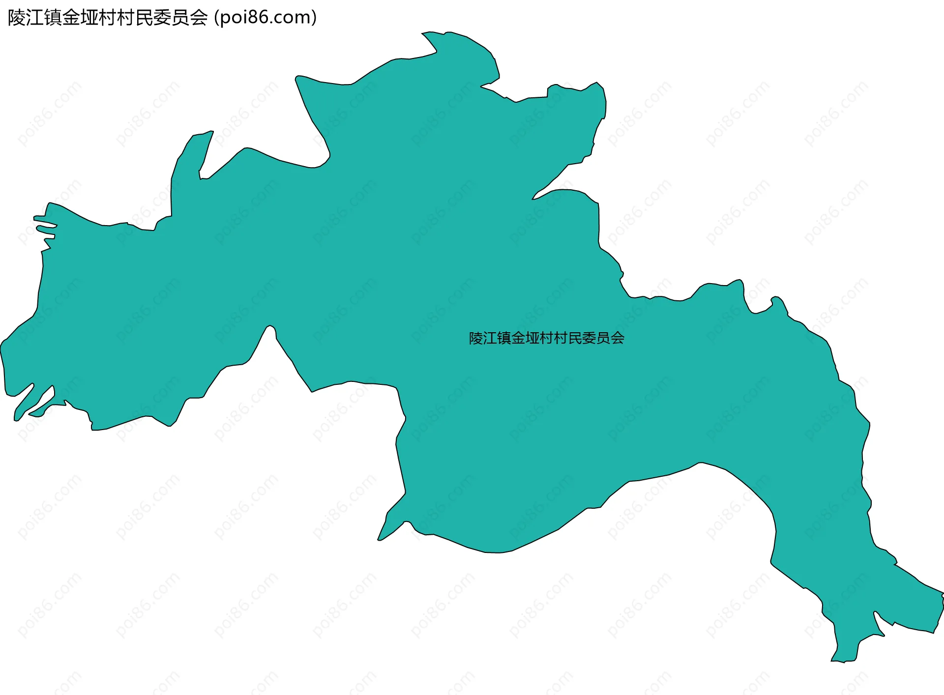 陵江镇金垭村村民委员会边界地图