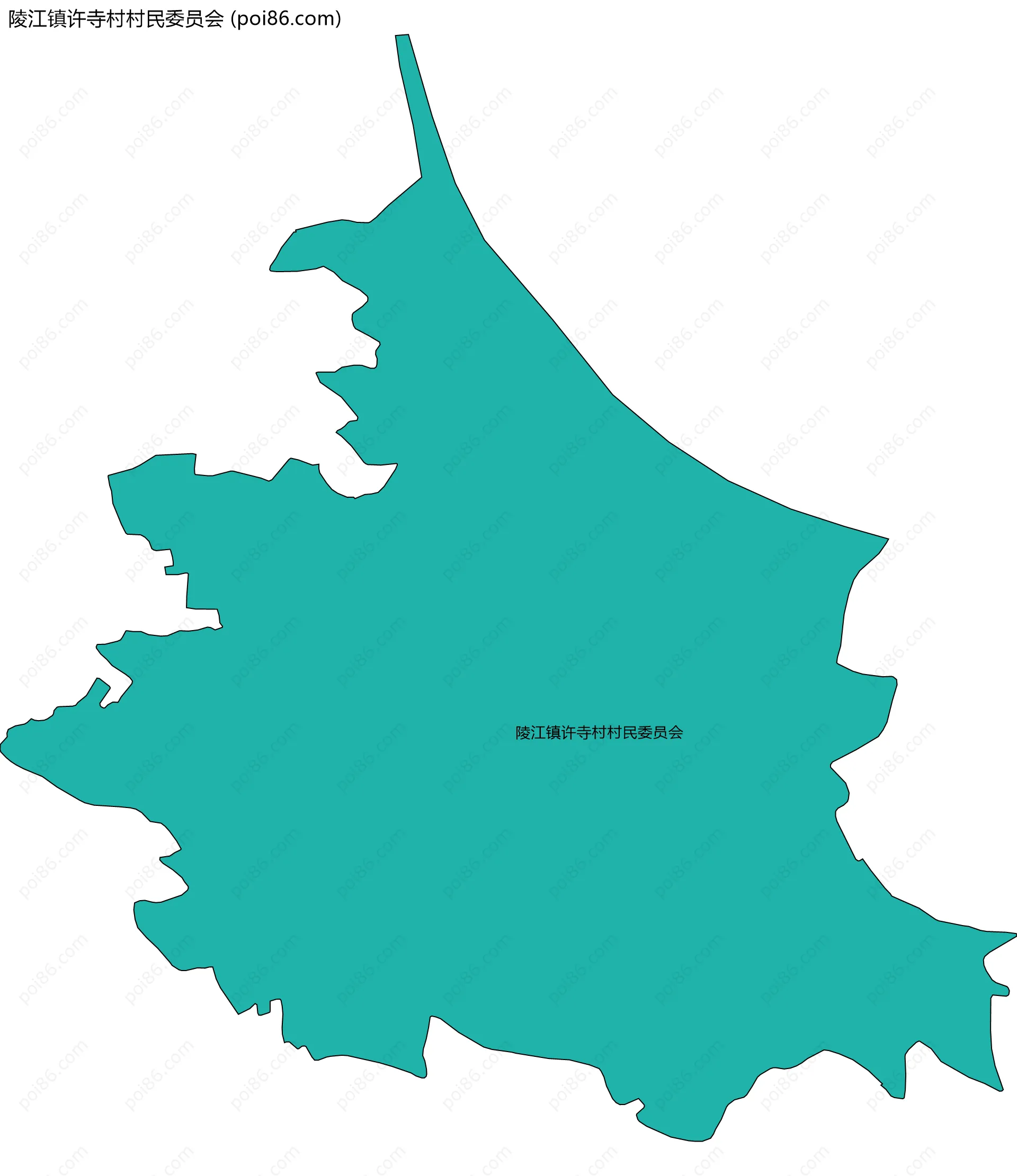 陵江镇许寺村村民委员会边界地图