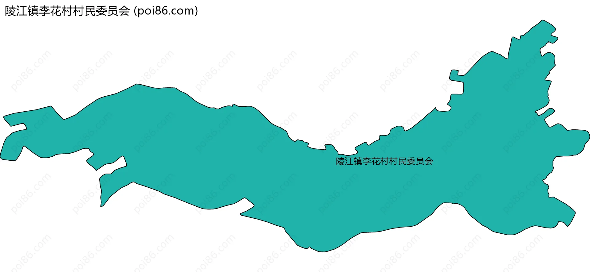 陵江镇李花村村民委员会边界地图