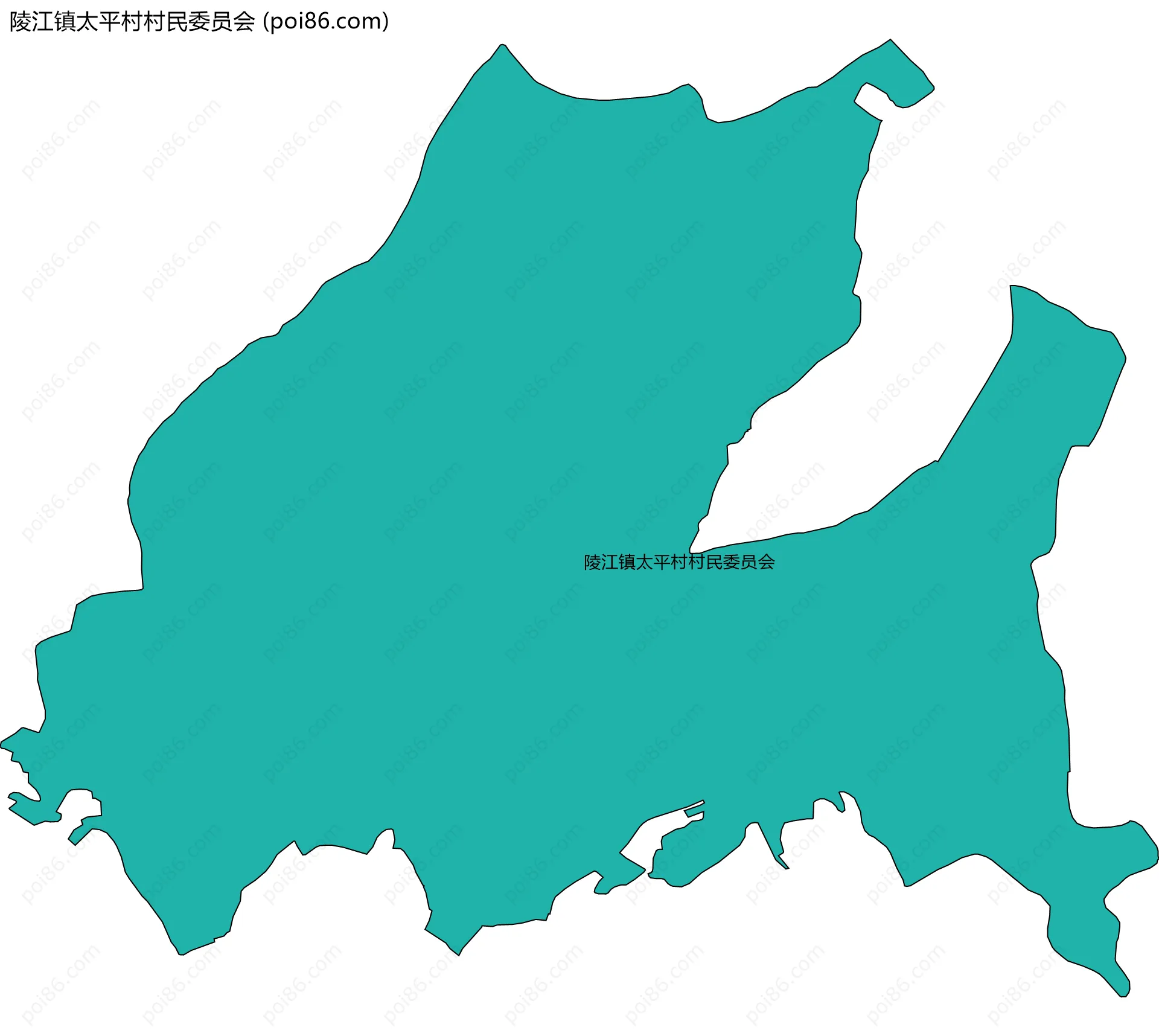 陵江镇太平村村民委员会边界地图
