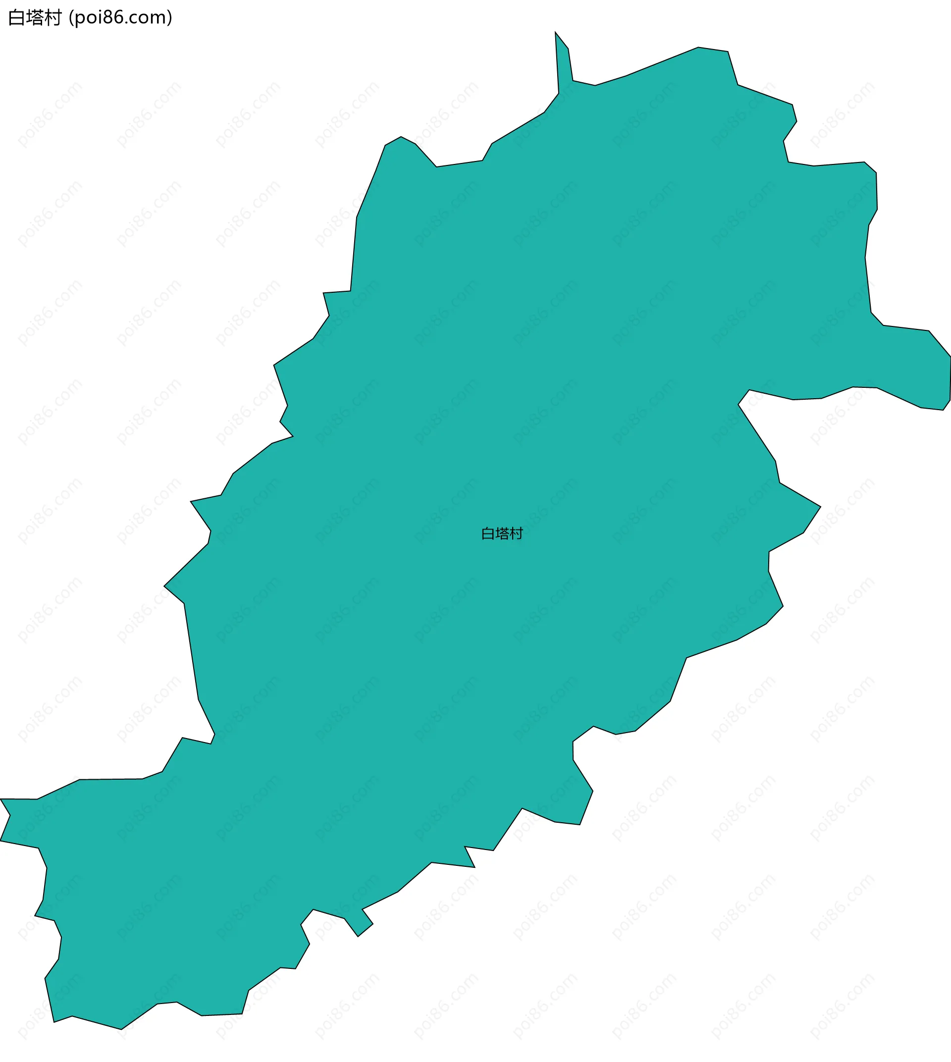 白塔村边界地图