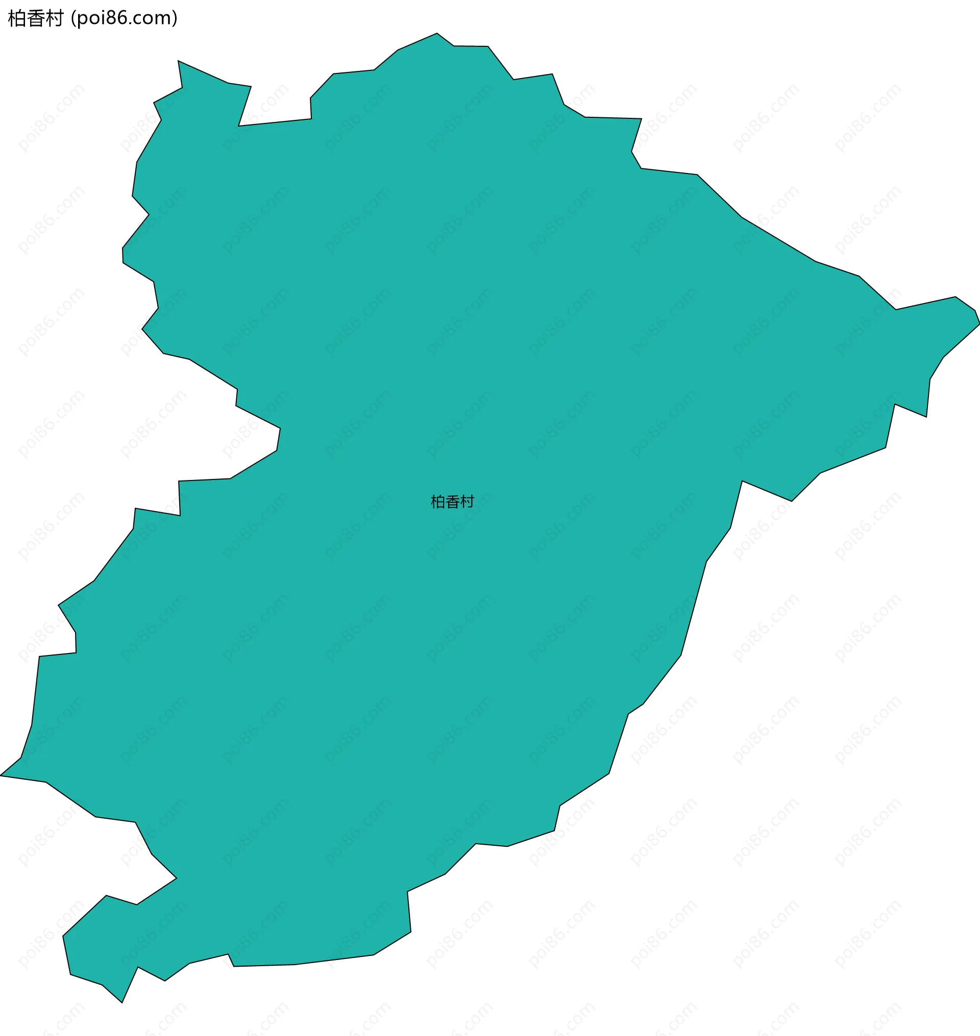 柏香村边界地图