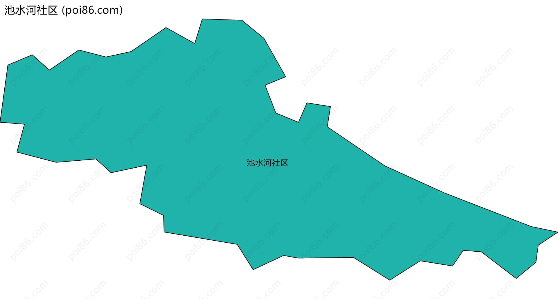 池水河社区边界地图