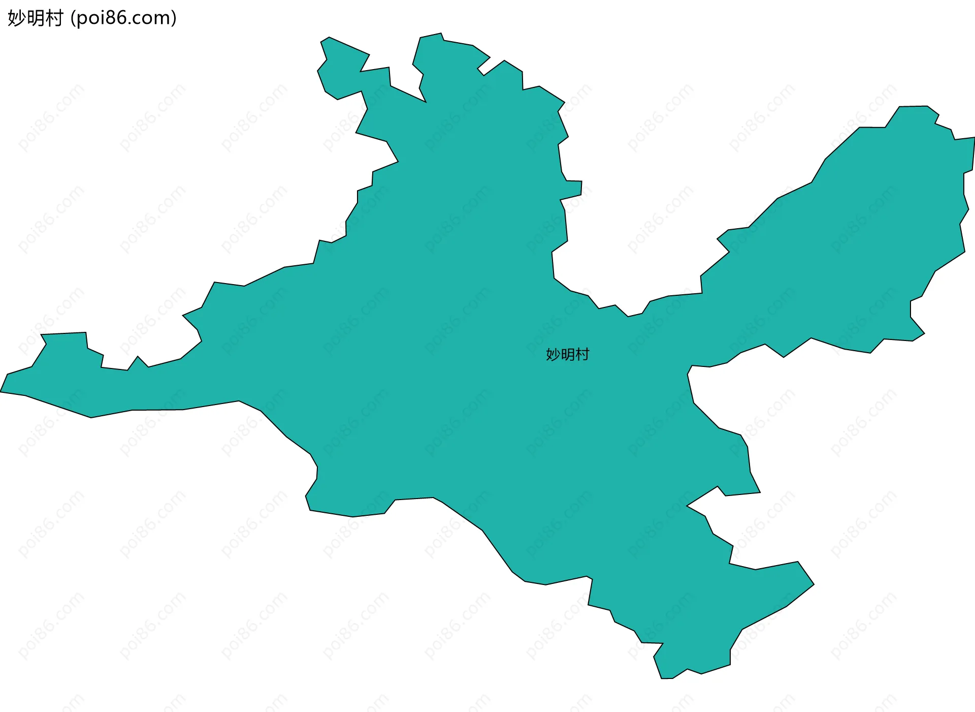 妙明村边界地图