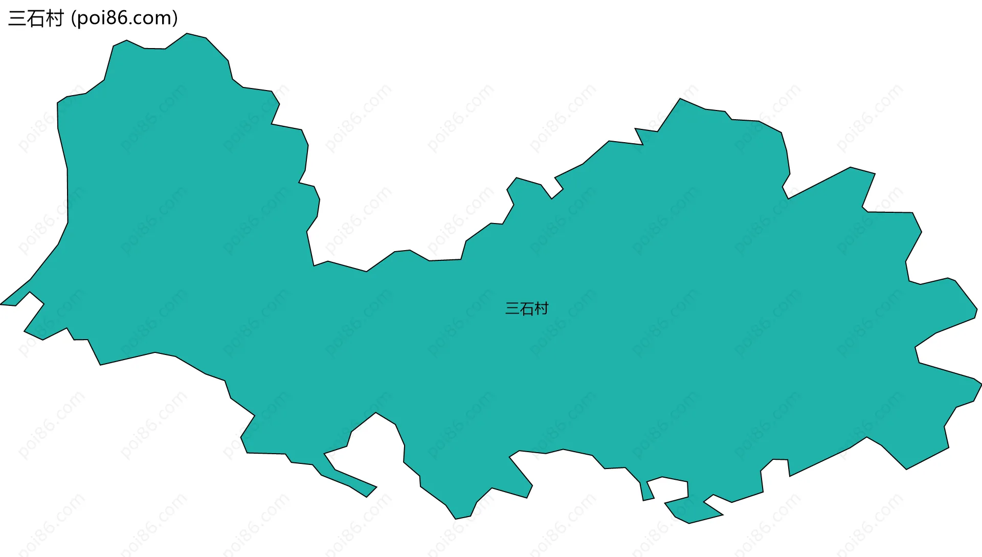 三石村边界地图