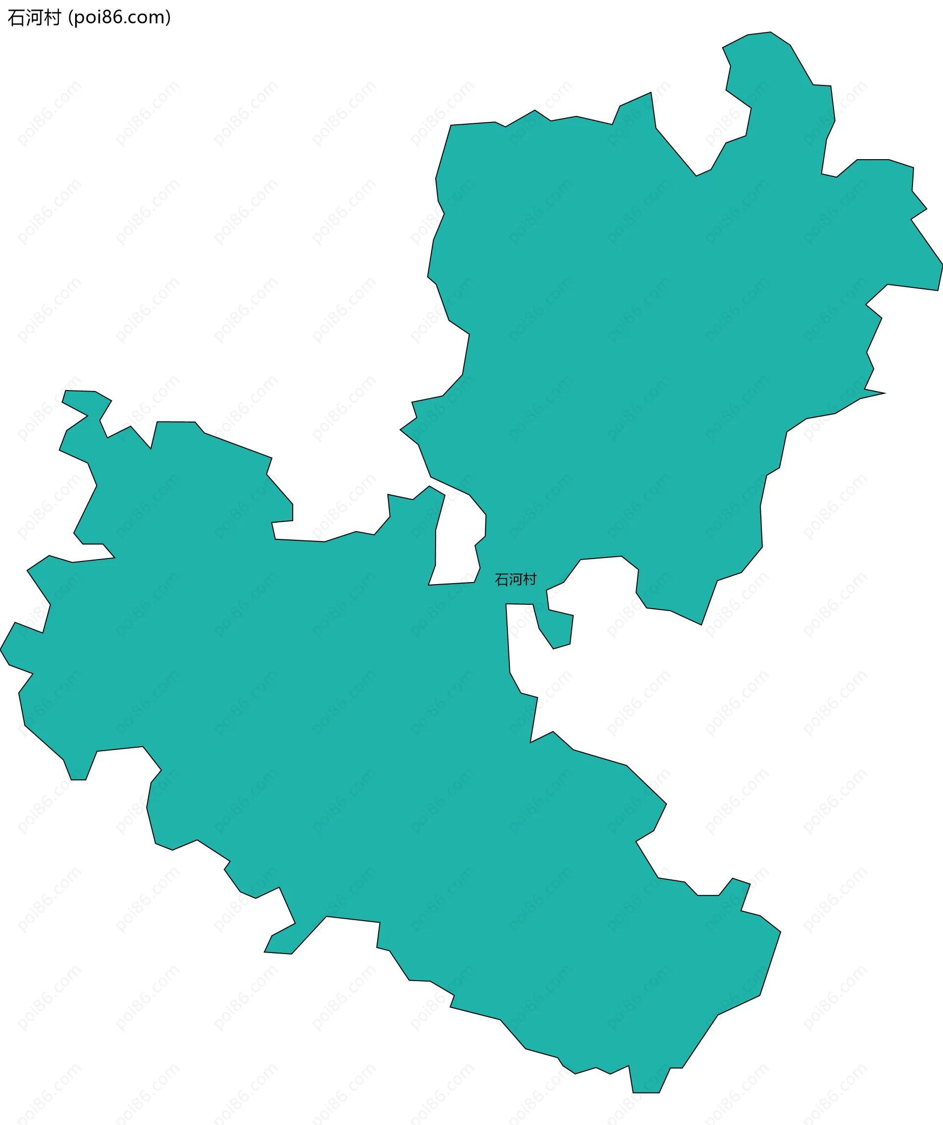 石河村边界地图