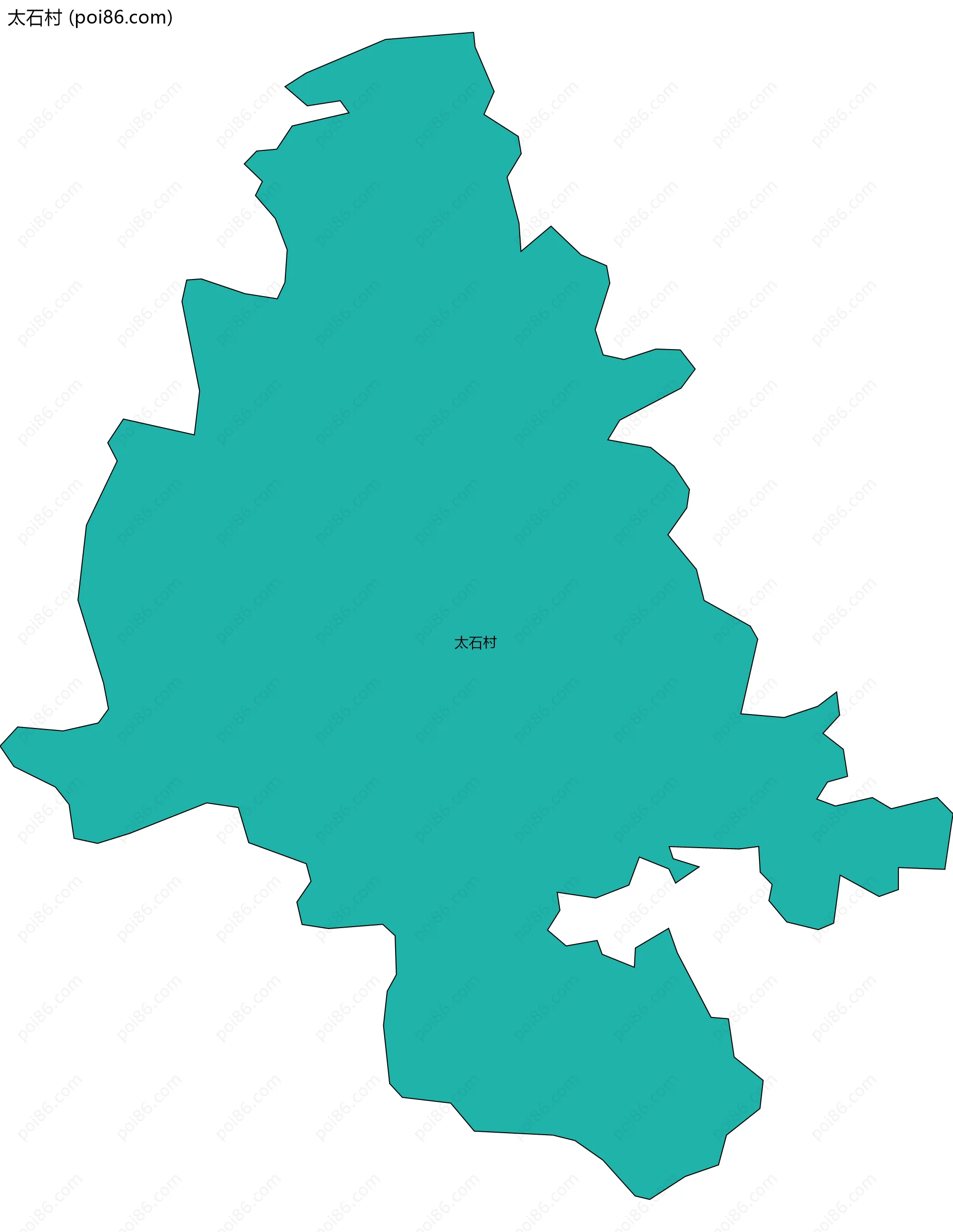 太石村边界地图