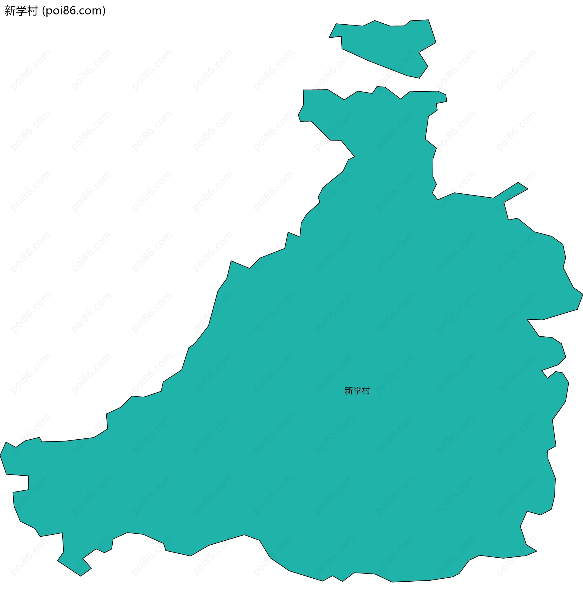 新学村边界地图