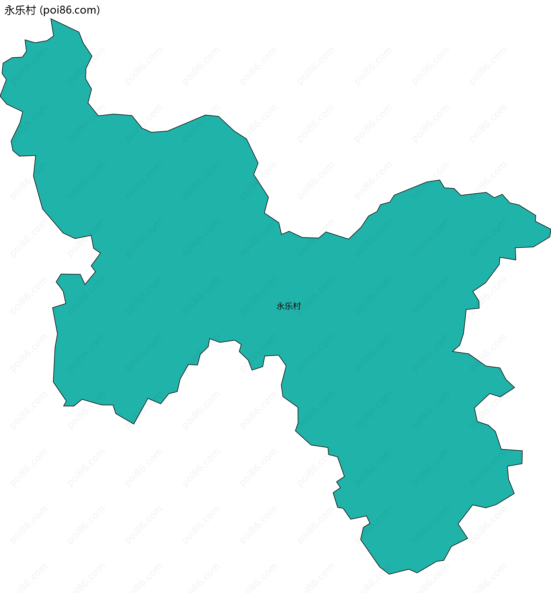 永乐村边界地图