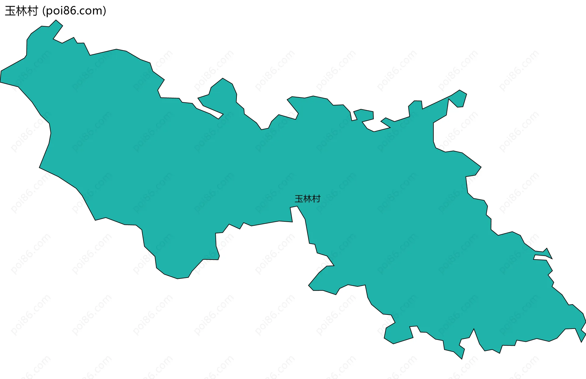 玉林村边界地图