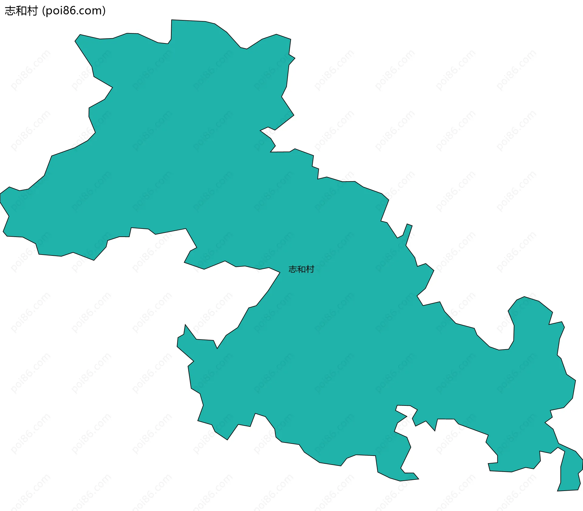志和村边界地图