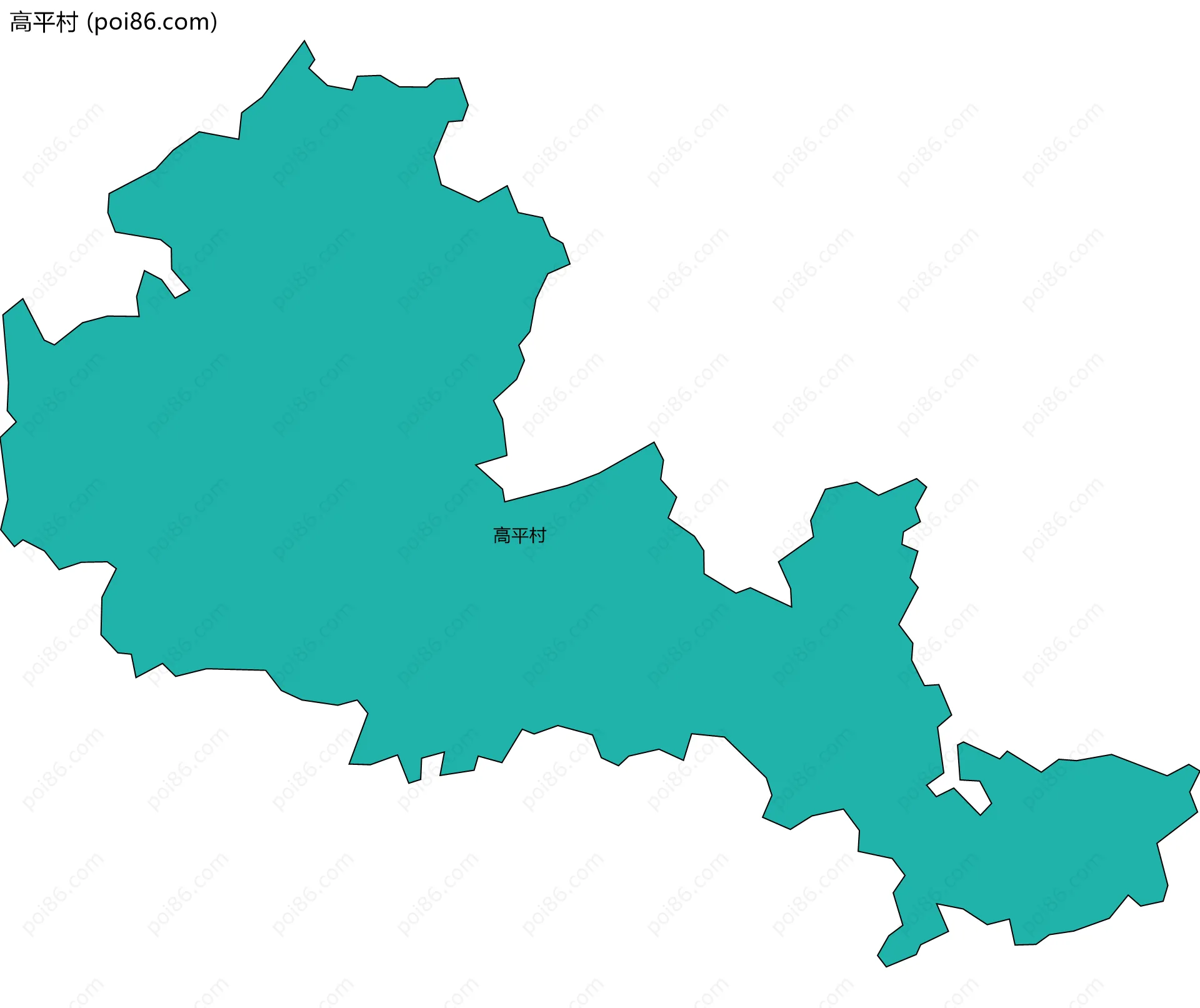高平村边界地图