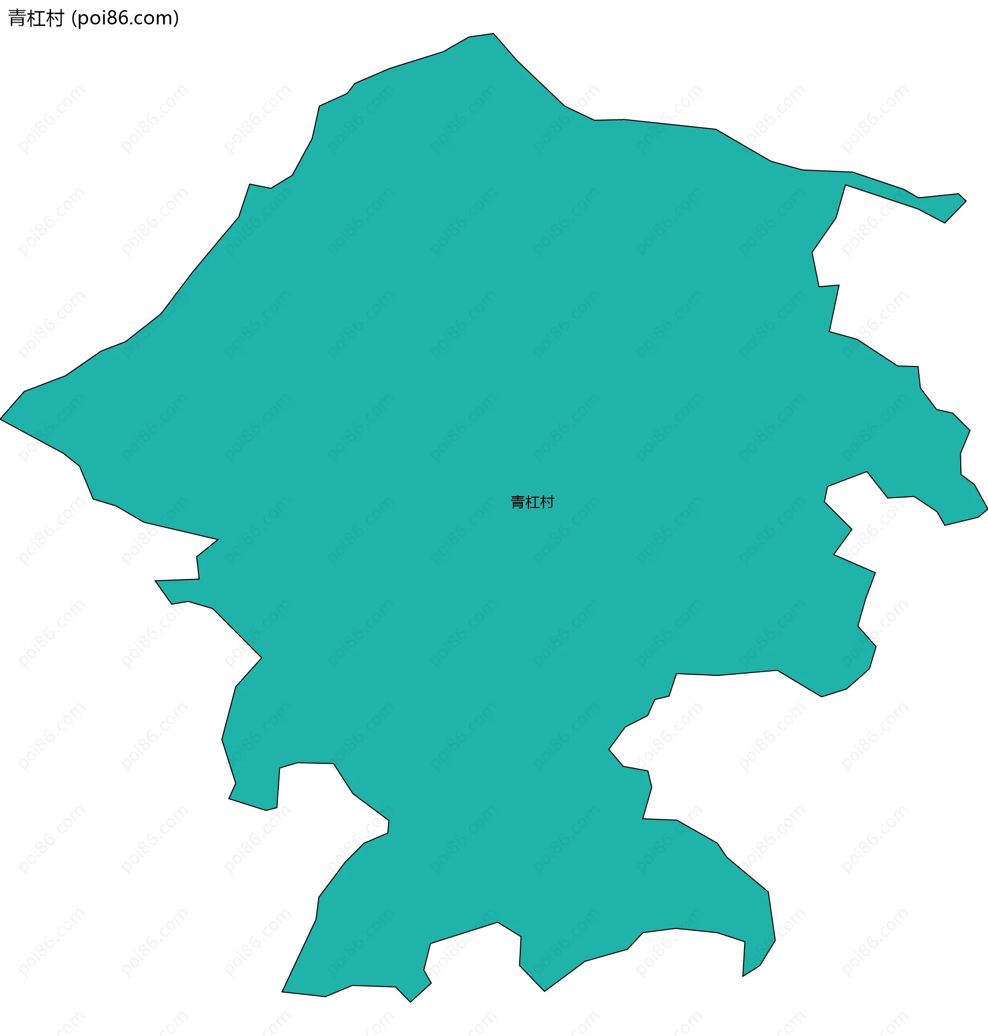 青杠村边界地图