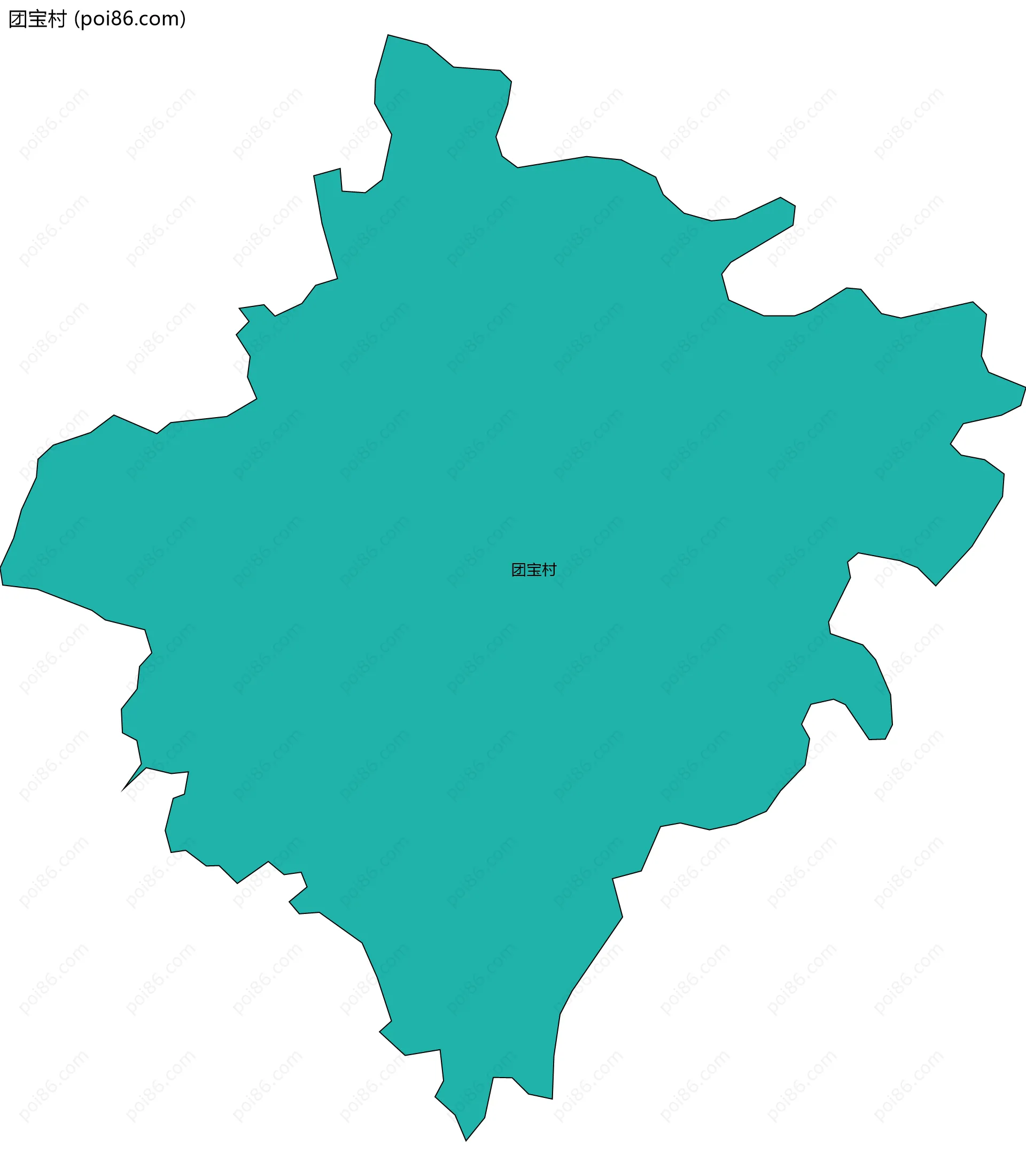 团宝村边界地图