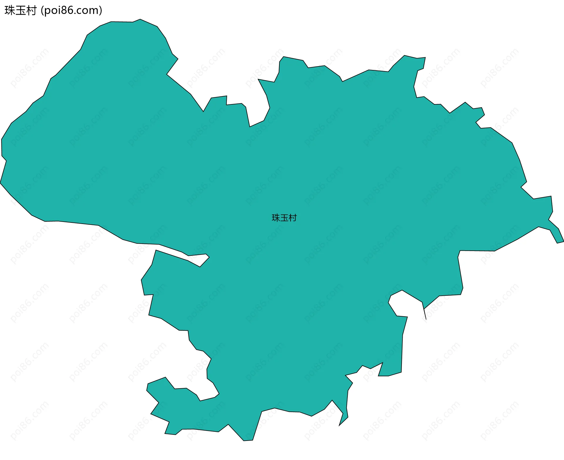 珠玉村边界地图