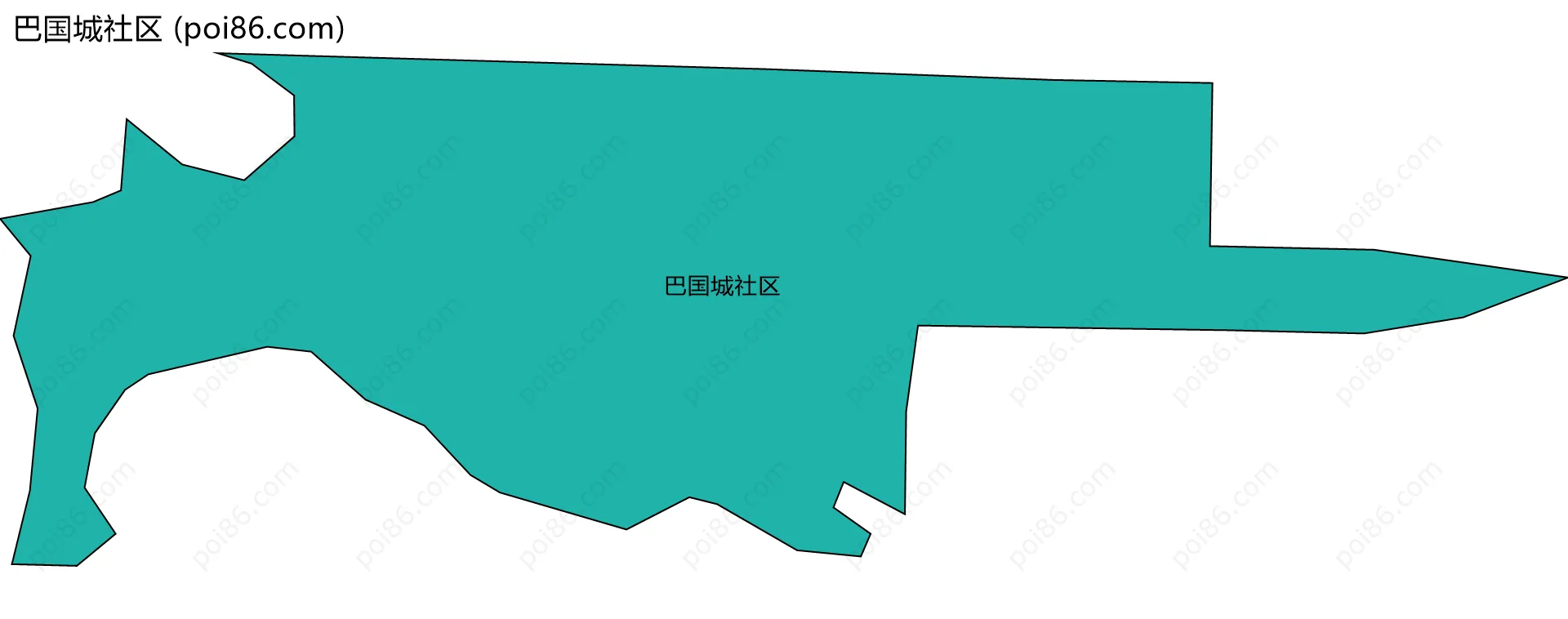 巴国城社区边界地图