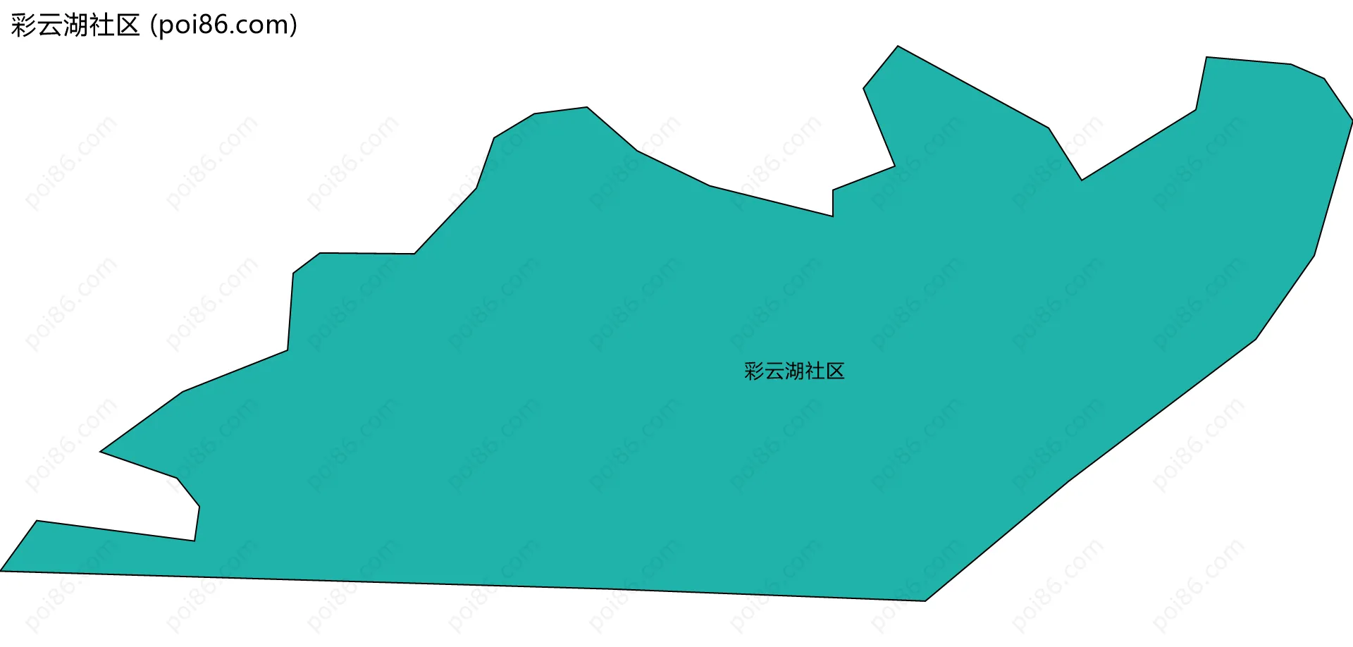 彩云湖社区边界地图