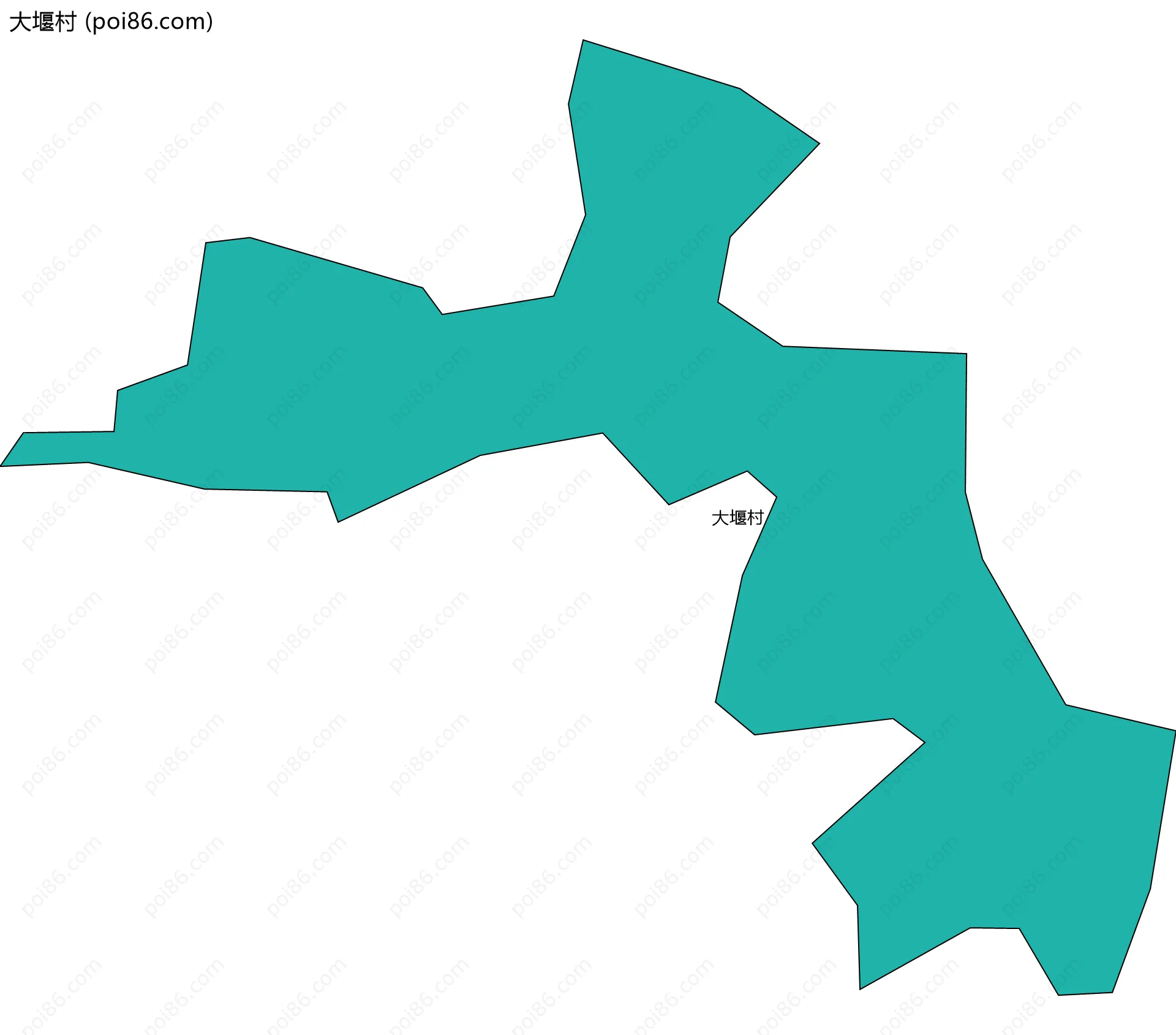 大堰村边界地图