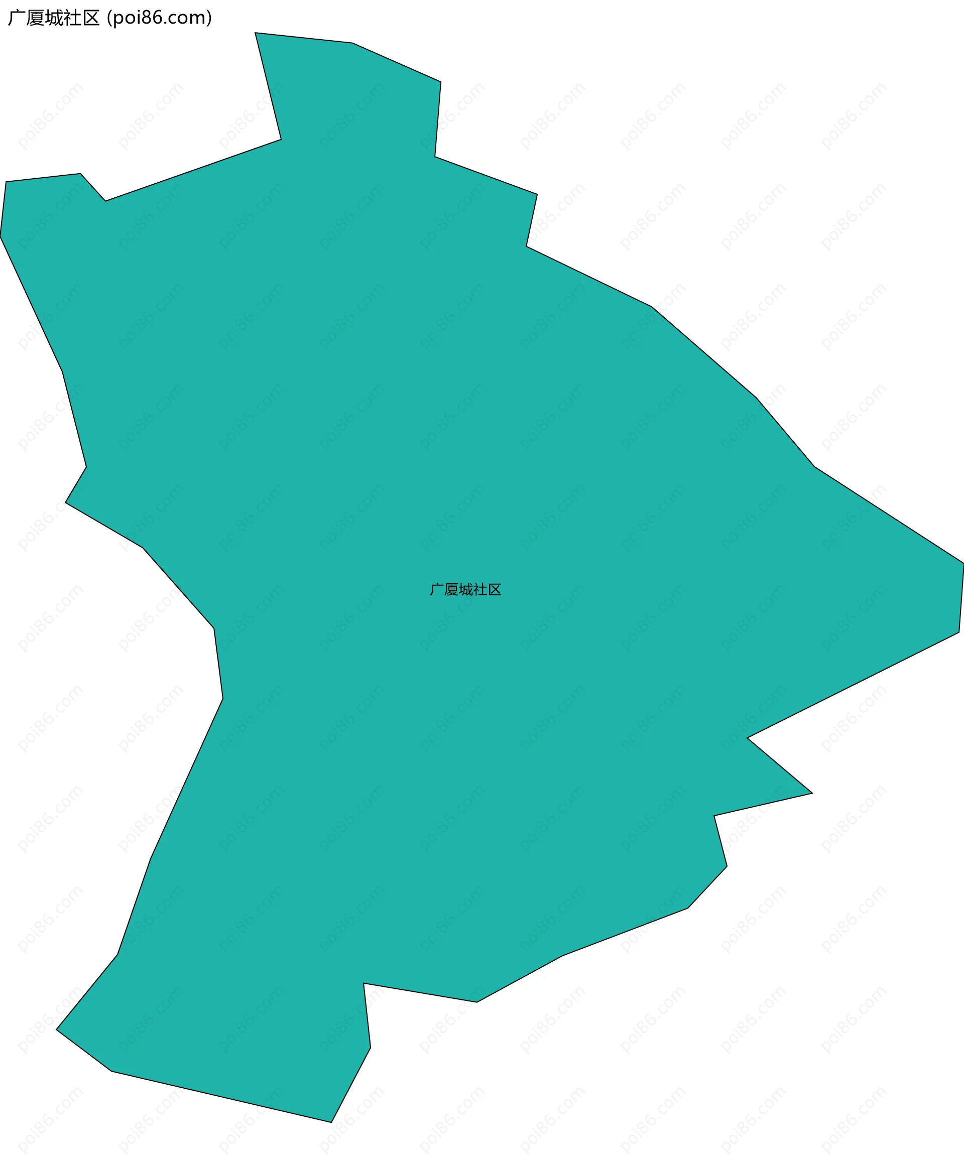 广厦城社区边界地图