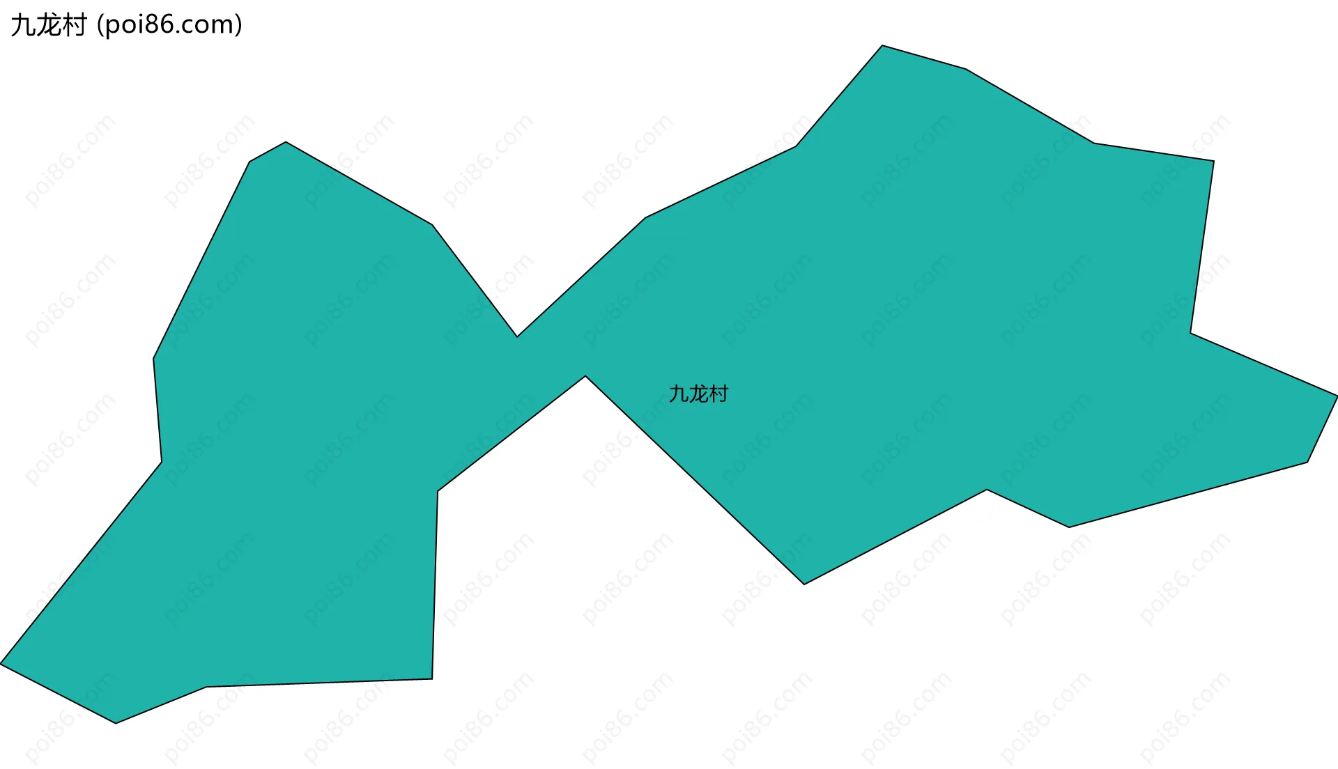 九龙村边界地图