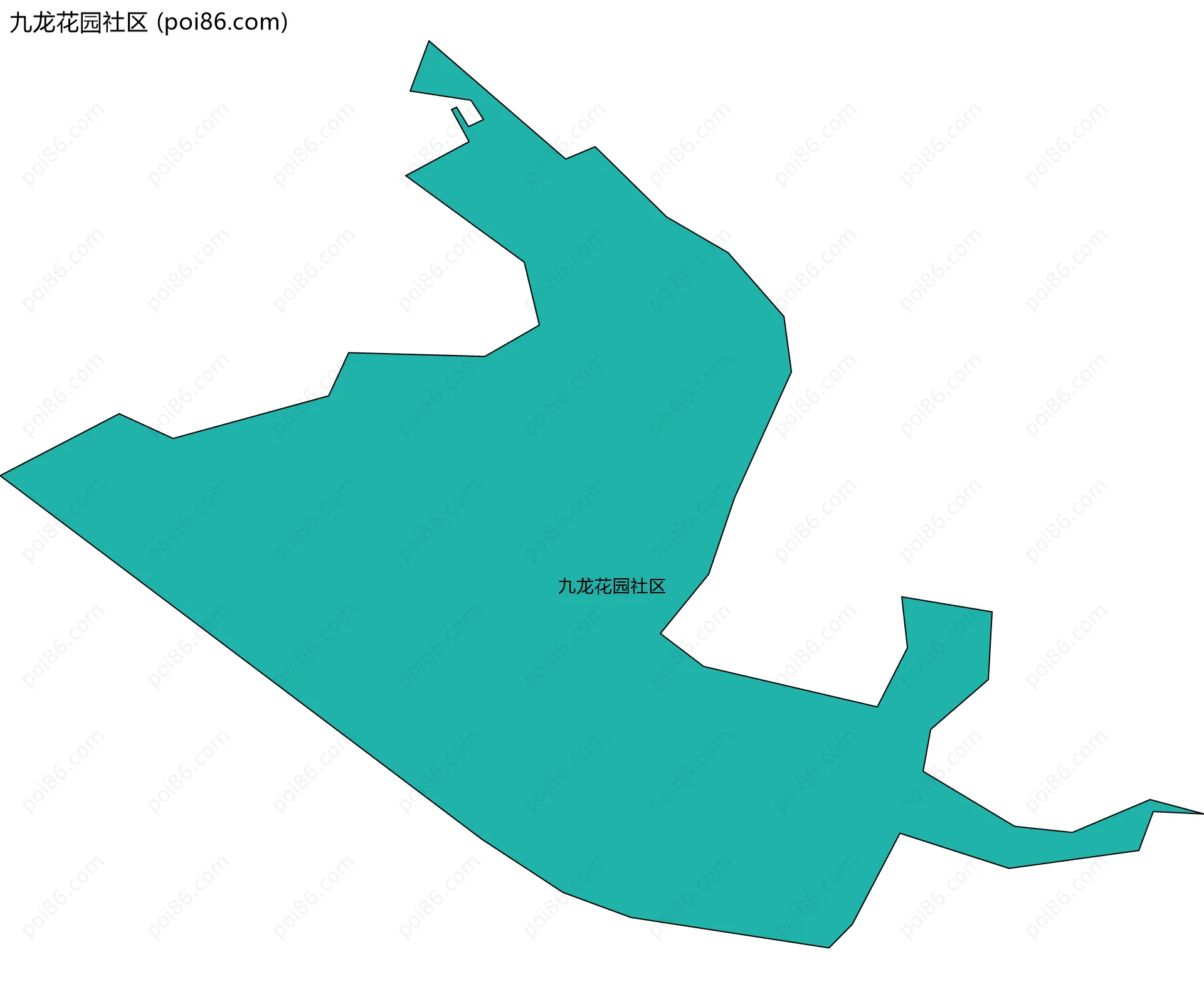 九龙花园社区边界地图
