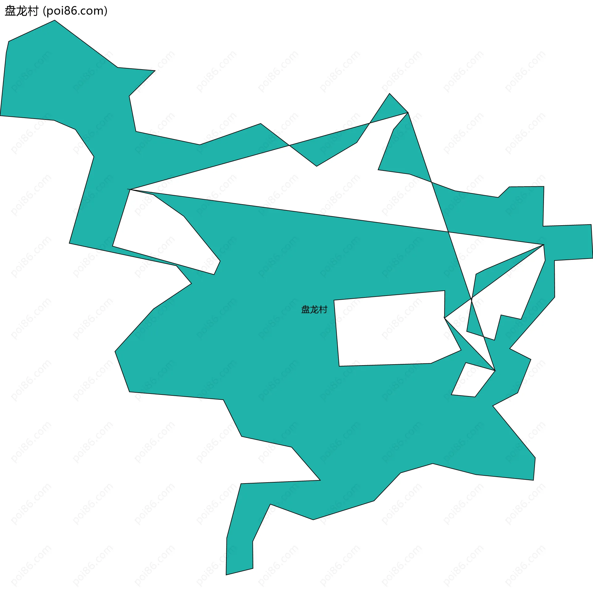 盘龙村边界地图