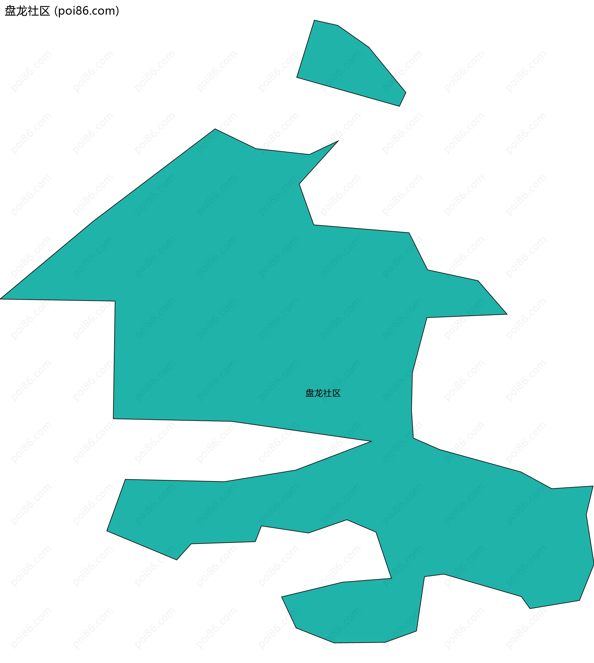 盘龙社区边界地图