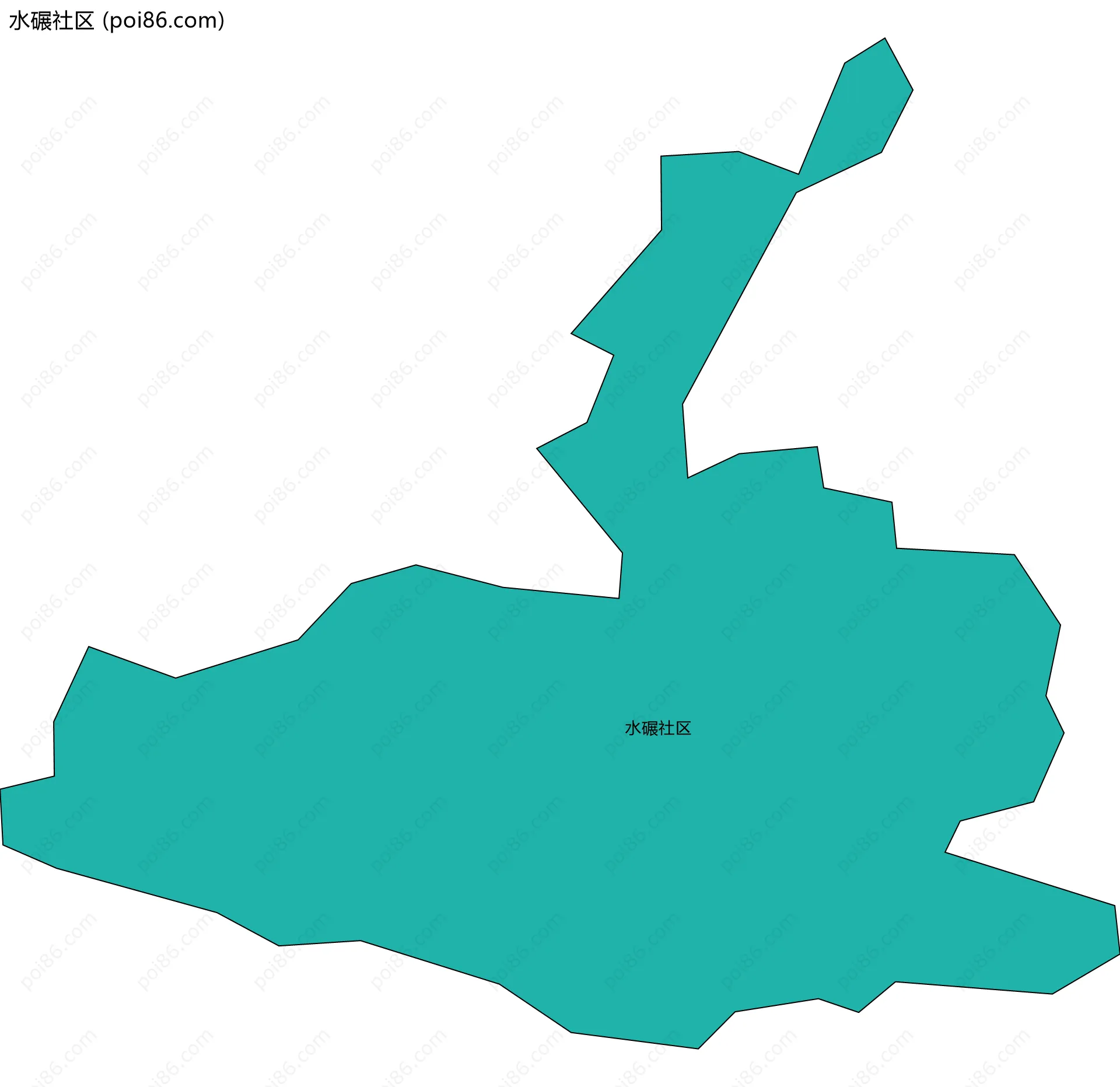 水碾社区边界地图