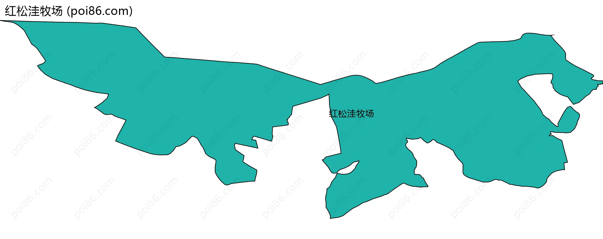 红松洼牧场边界地图