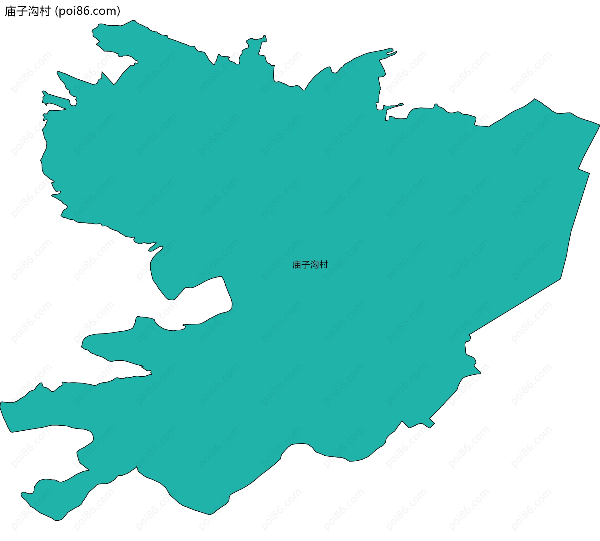 庙子沟村边界地图