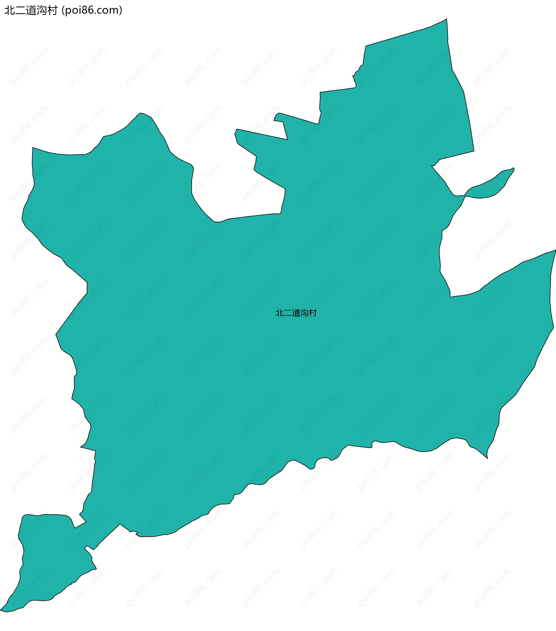 北二道沟村边界地图