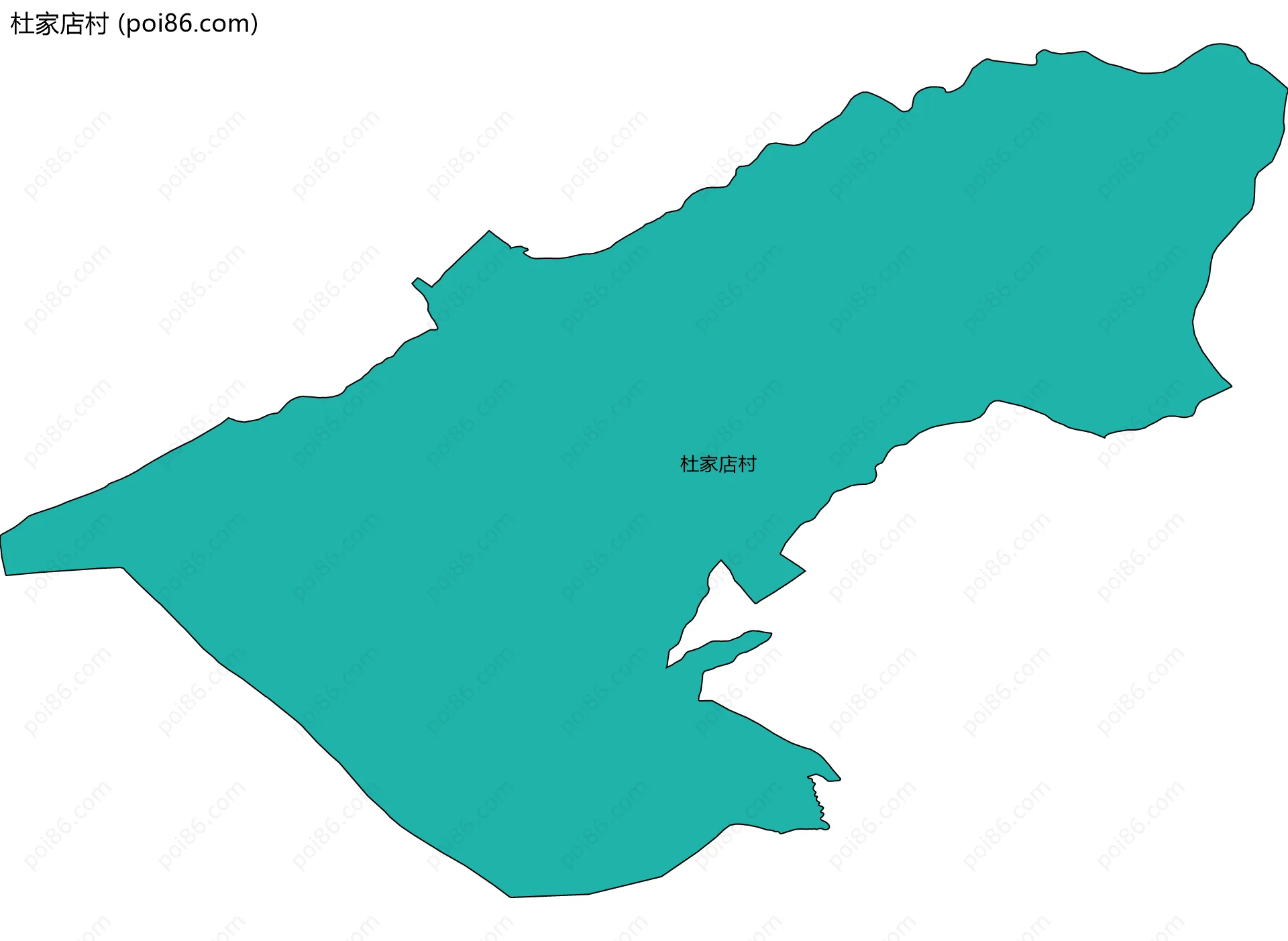 杜家店村边界地图