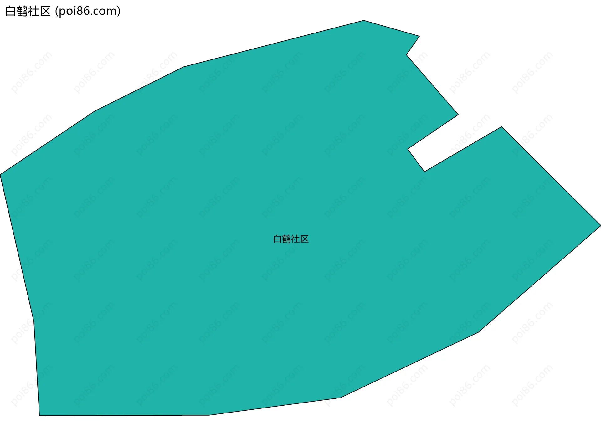 白鹤社区边界地图