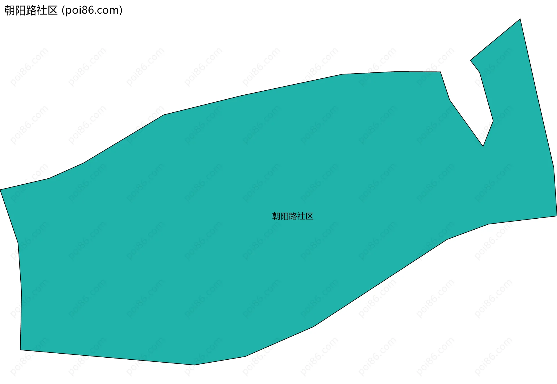 朝阳路社区边界地图