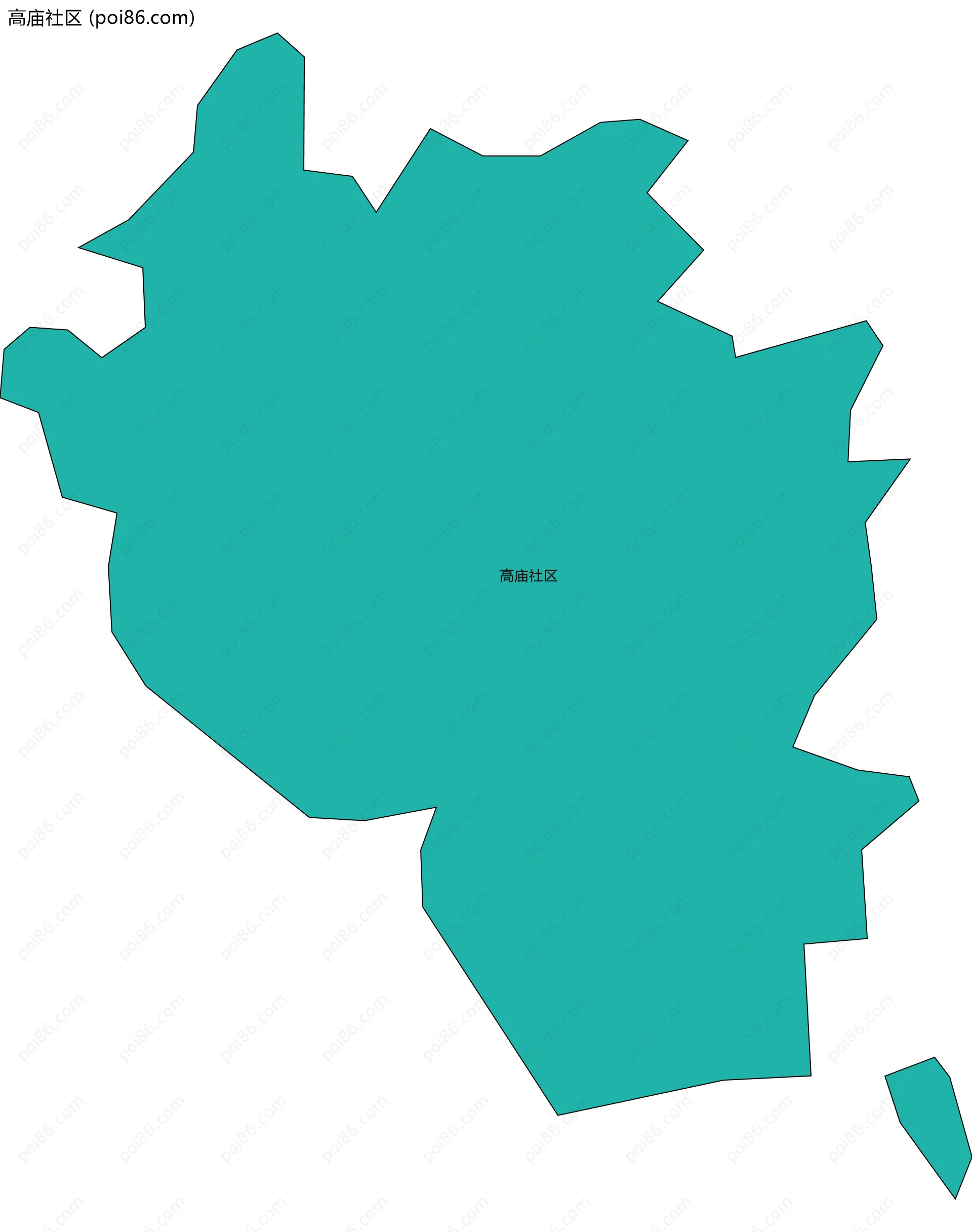 高庙社区边界地图