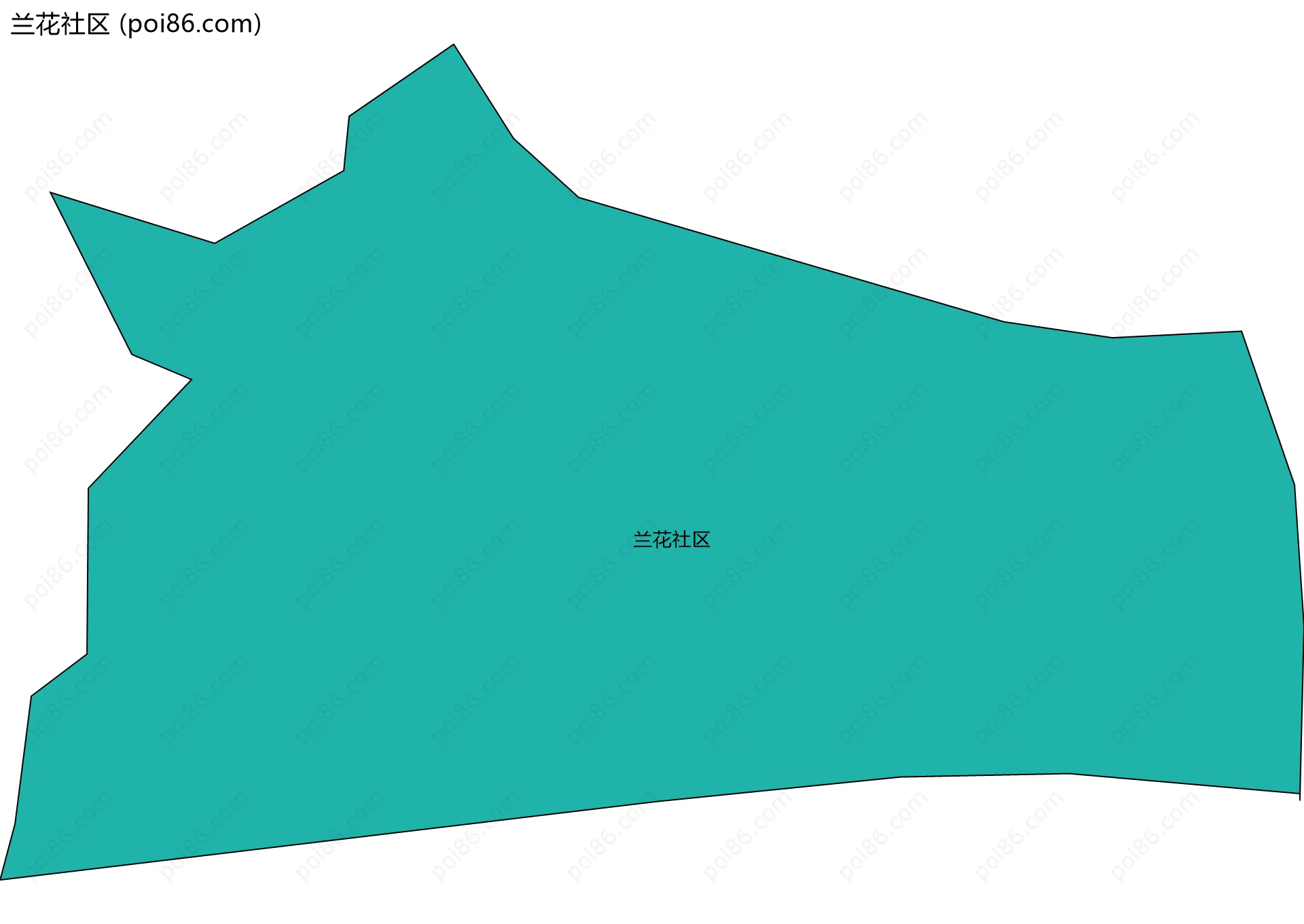 兰花社区边界地图