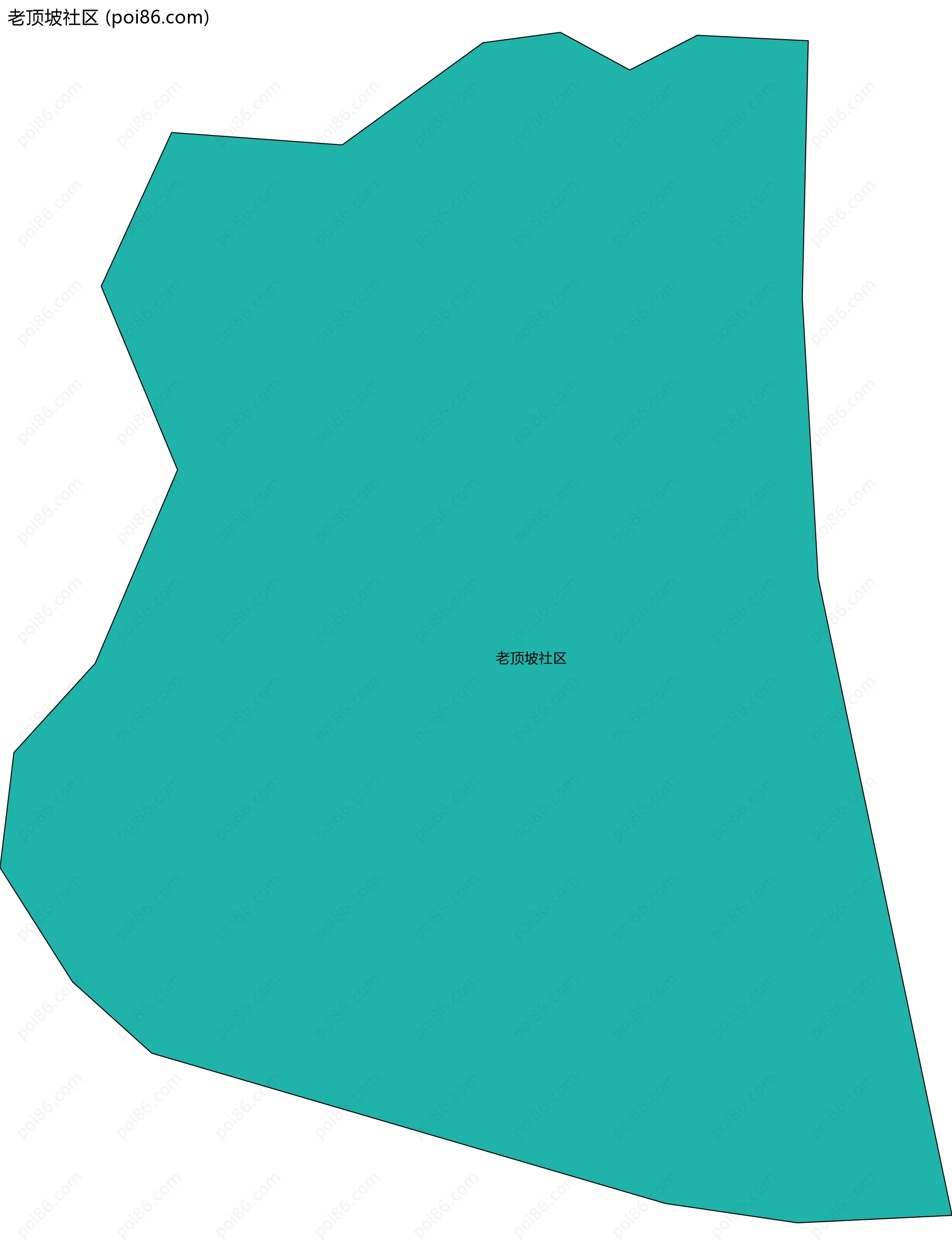 老顶坡社区边界地图