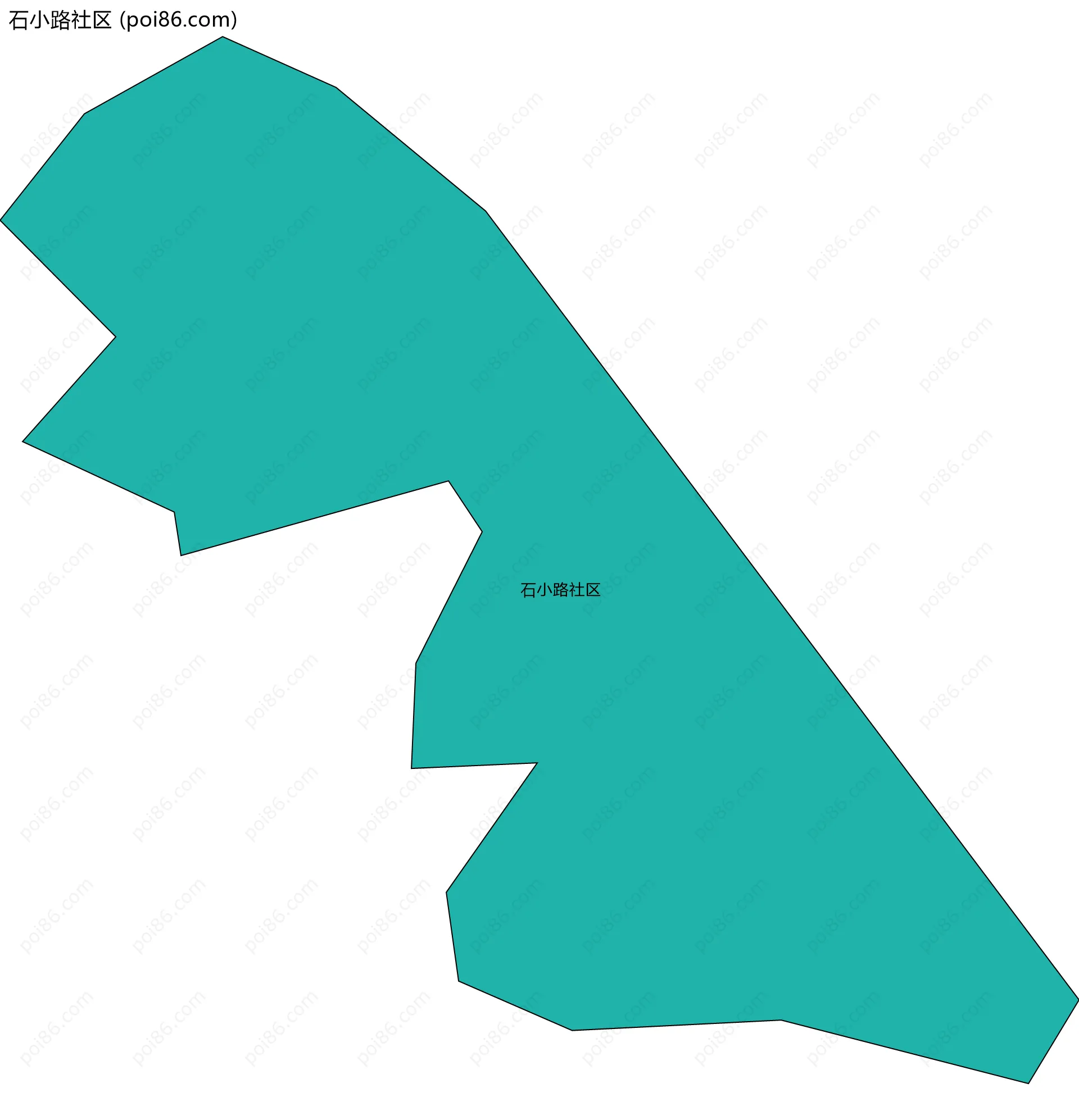 石小路社区边界地图