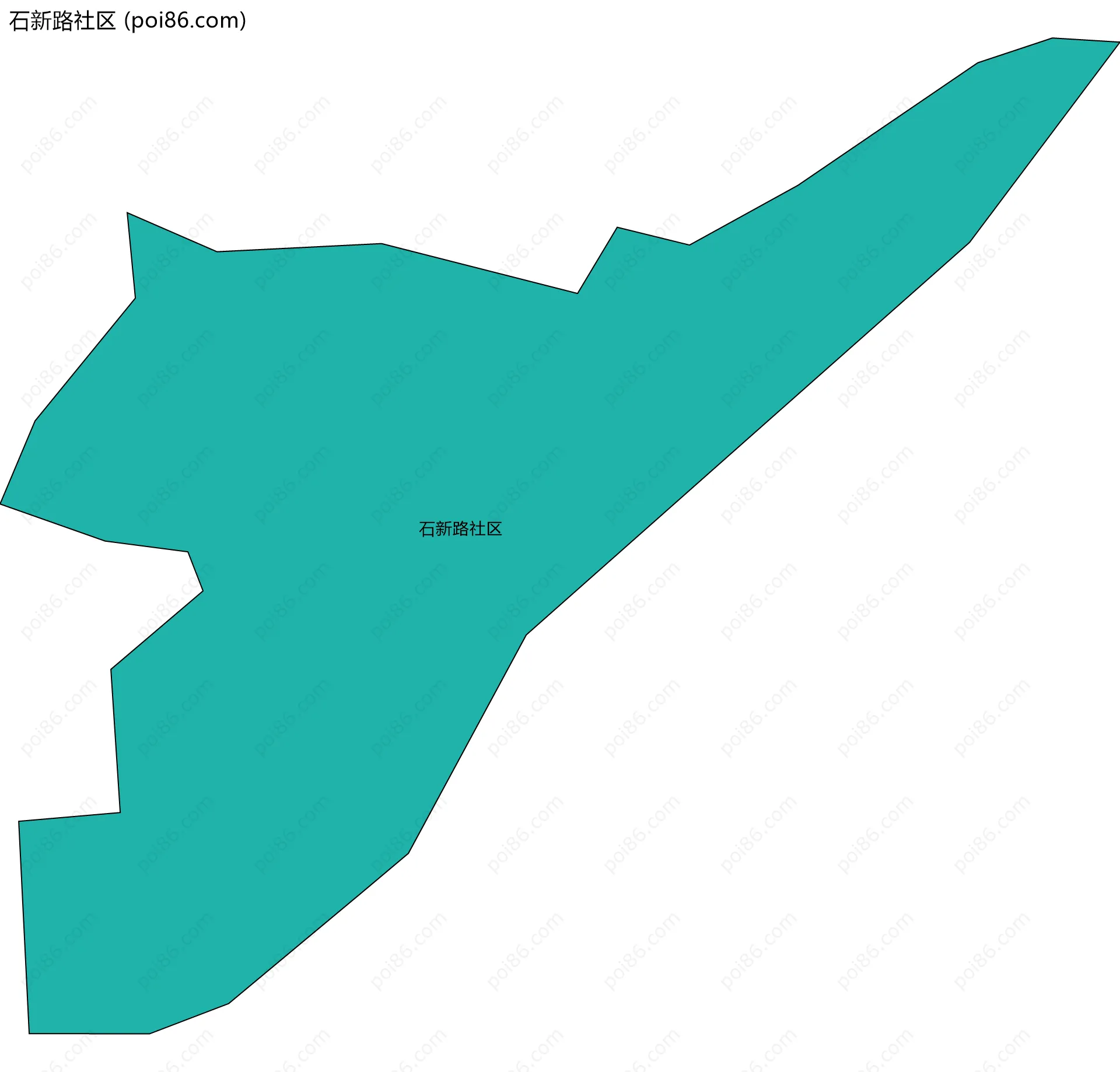 石新路社区边界地图