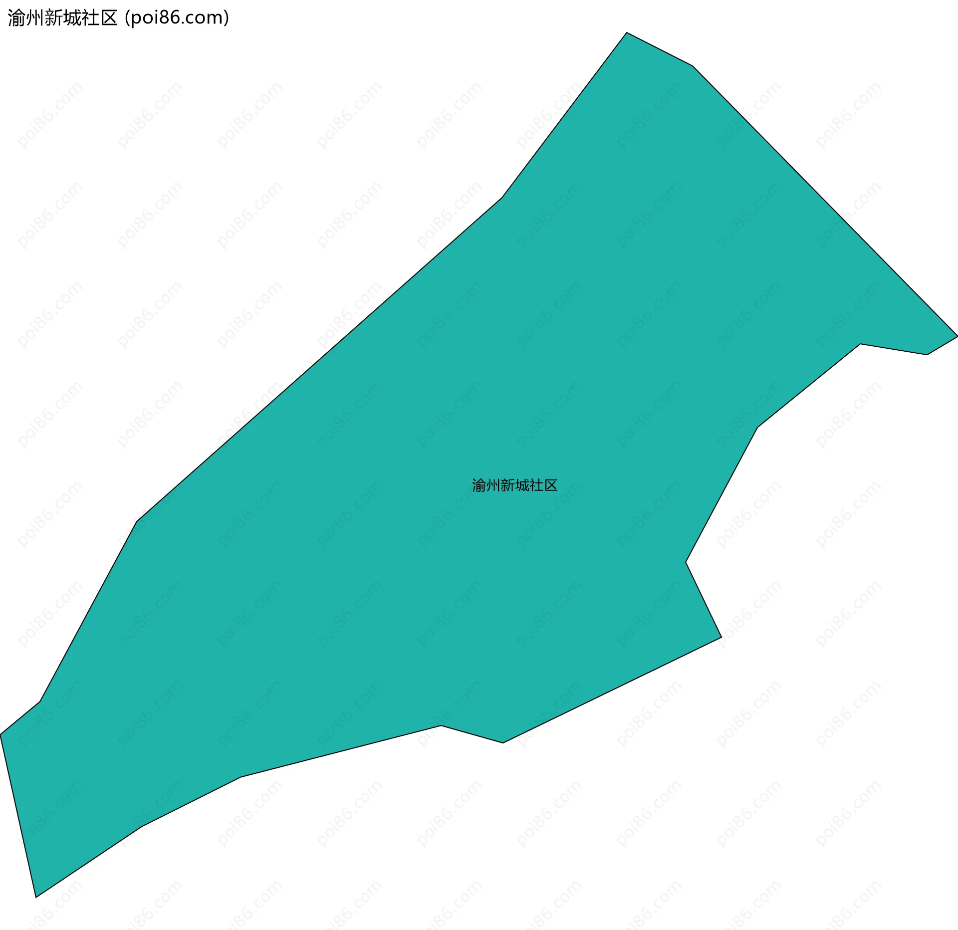 渝州新城社区边界地图